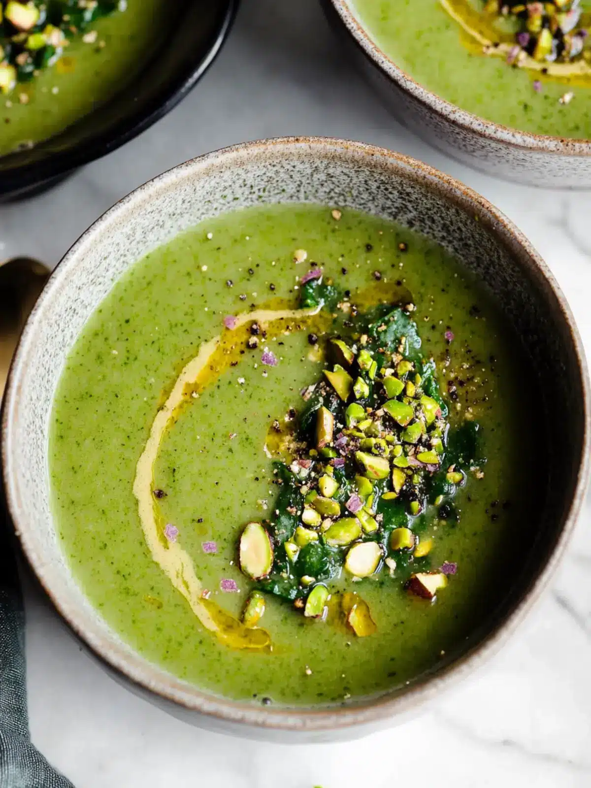 Spinach Potato Soup with Pistachio Gremolata for Summer Bliss 3 Spinach Potato Soup with Pistachio Gremolata