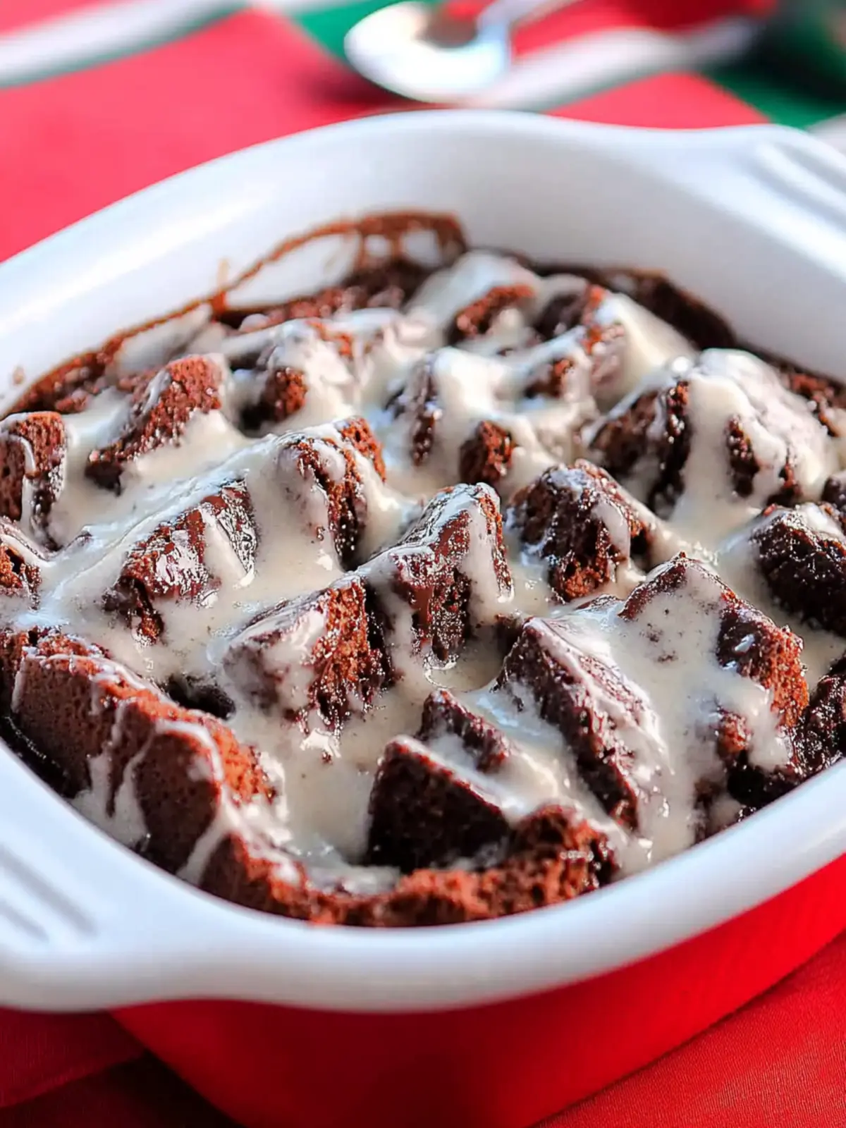Decadent Peppermint Chocolate Bread Pudding to Warm Your Heart 2 Peppermint Chocolate Bread Pudding
