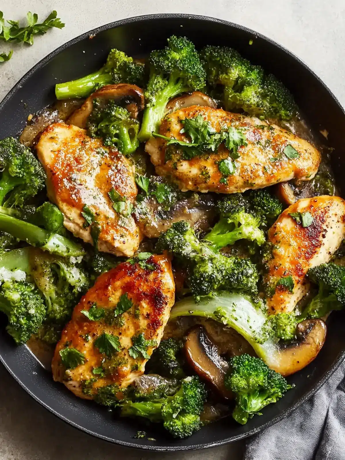 Cheesy Portobello Chicken Cutlets with Broccoli Bliss 4 Cheesy Portobello Chicken Cutlets with Broccoli