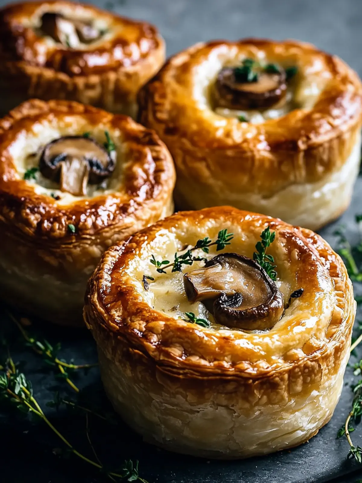 Irresistible Mini Mushroom & Gruyère Pot Pies for Cozy Nights 4 Mini Mushroom & Gruyère Pot Pies