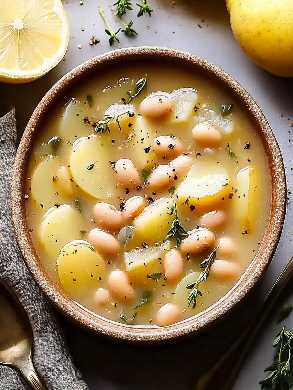 Lemony White Bean & Potato Soup for Quick Comfort Cooking 3 Lemony White Bean & Potato Soup
