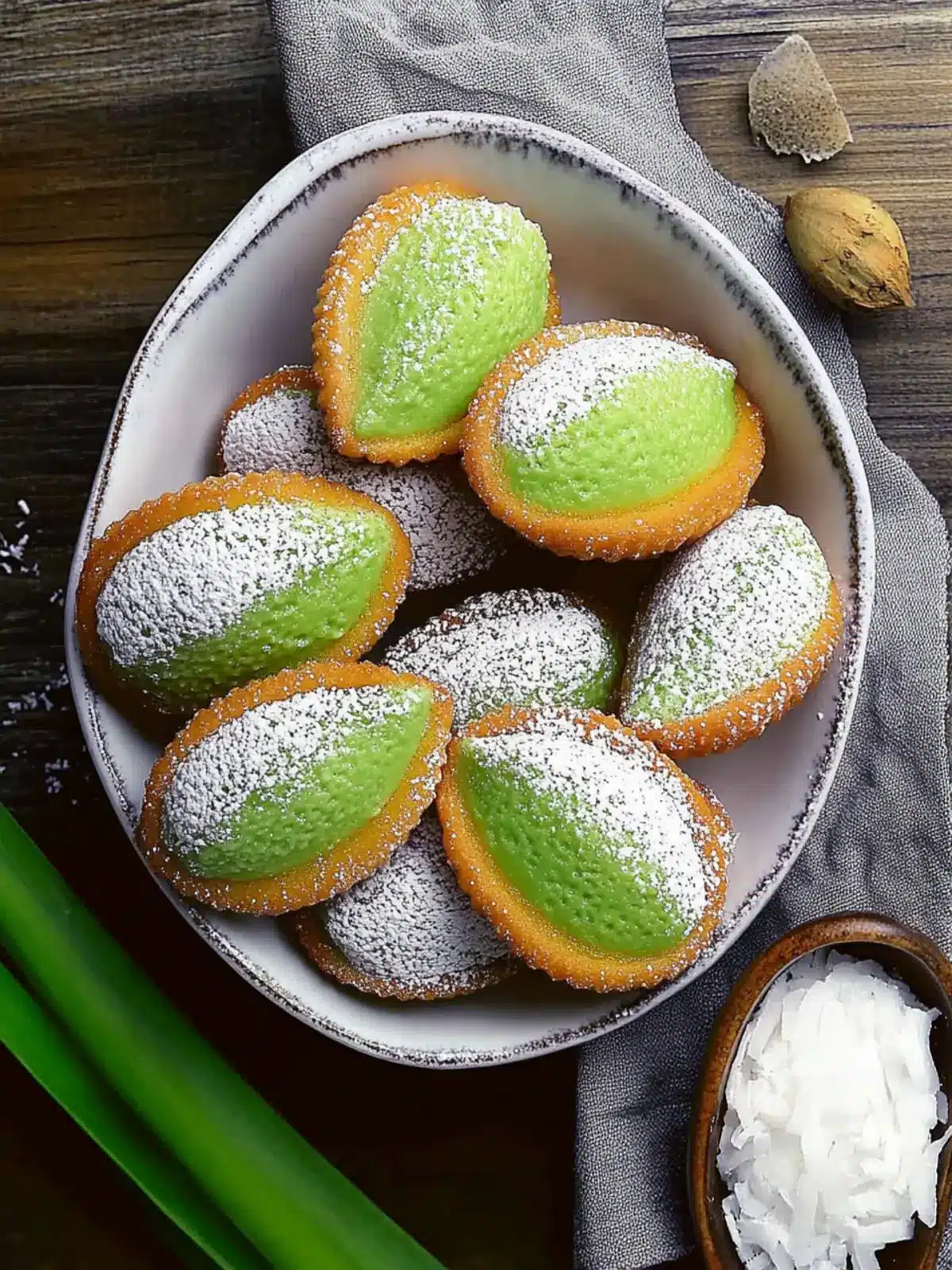 Pandan Coconut Madeleines: A Tropical Delight to Savor 2 Pandan Coconut Madeleines