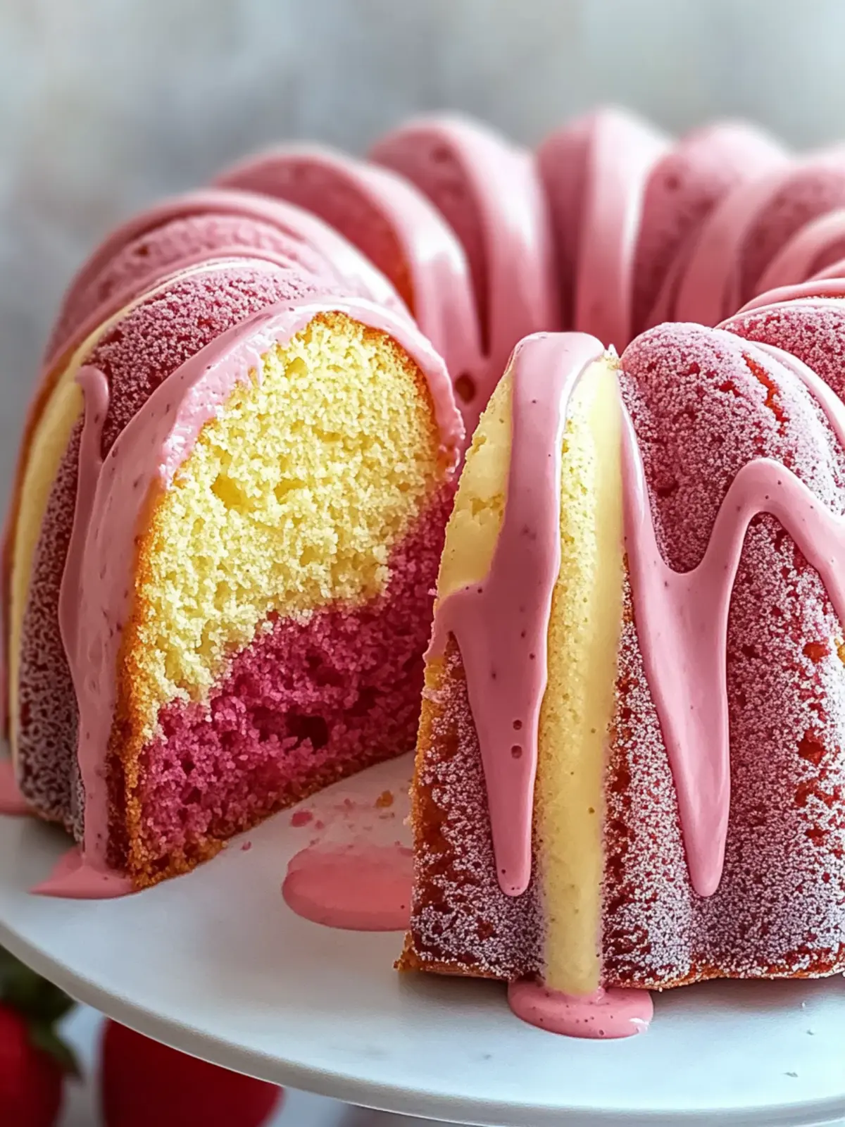 Irresistibly Soft Strawberry Milkshake Pound Cake Recipe 3 Strawberry Milkshake Pound Cake
