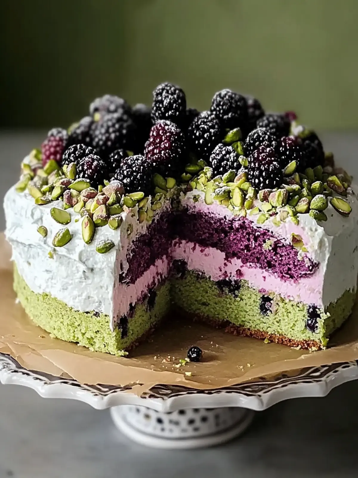 Moist Pistachio and Blackberry Olive Oil Cake to Impress 5 Pistachio and Blackberry Olive Oil Cake