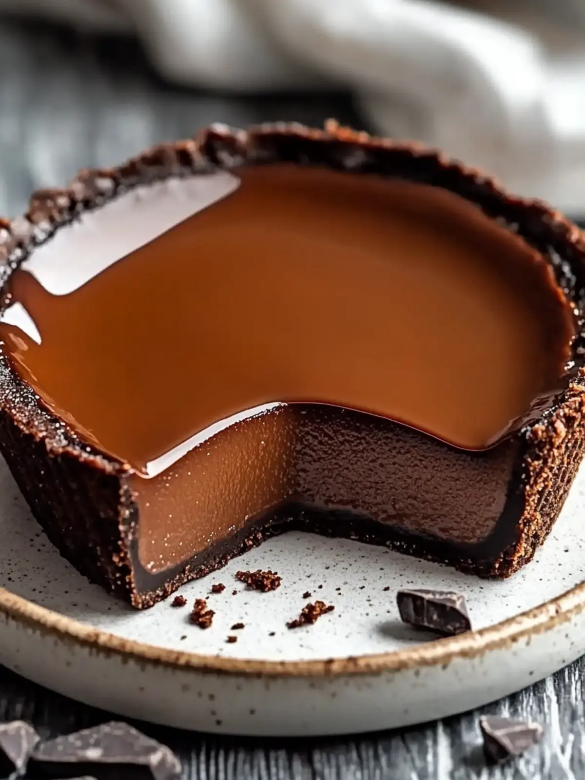 Indulge in Rich French Chocolate Flan with Tart Base 5 French Chocolate Flan