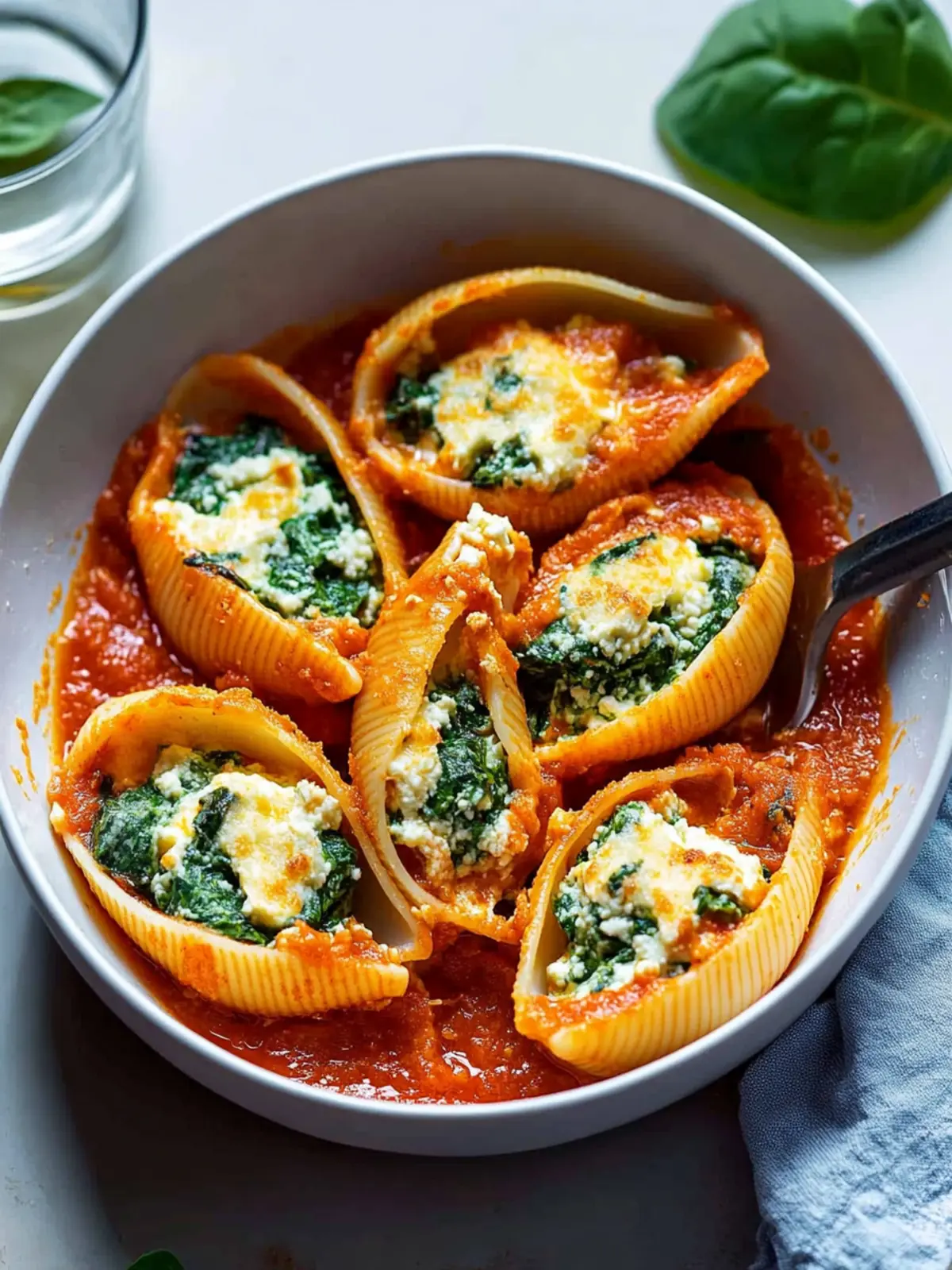 Spinach Ricotta Stuffed Shells in Creamy Basil Vodka Bliss 5 Spinach Ricotta Stuffed Shells