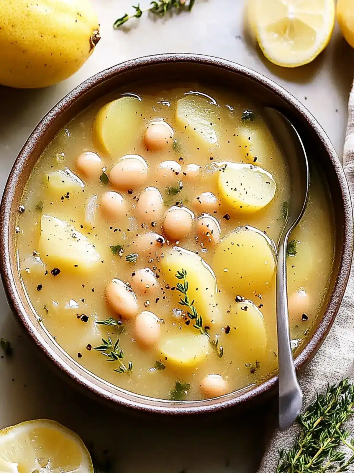 Lemony White Bean & Potato Soup for Quick Comfort Cooking 5 Lemony White Bean & Potato Soup