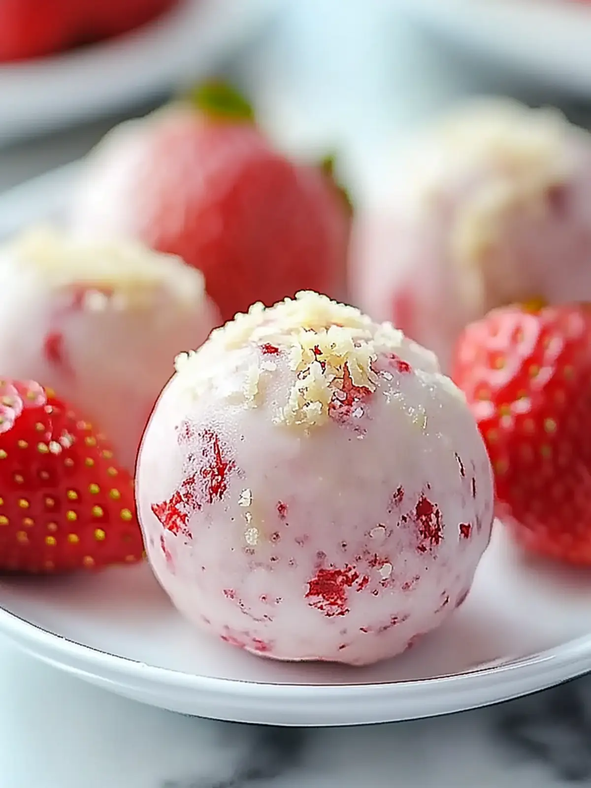 Delicious Strawberry Cheesecake Protein Balls for Healthy Snacking 5 Strawberry Cheesecake Protein Balls