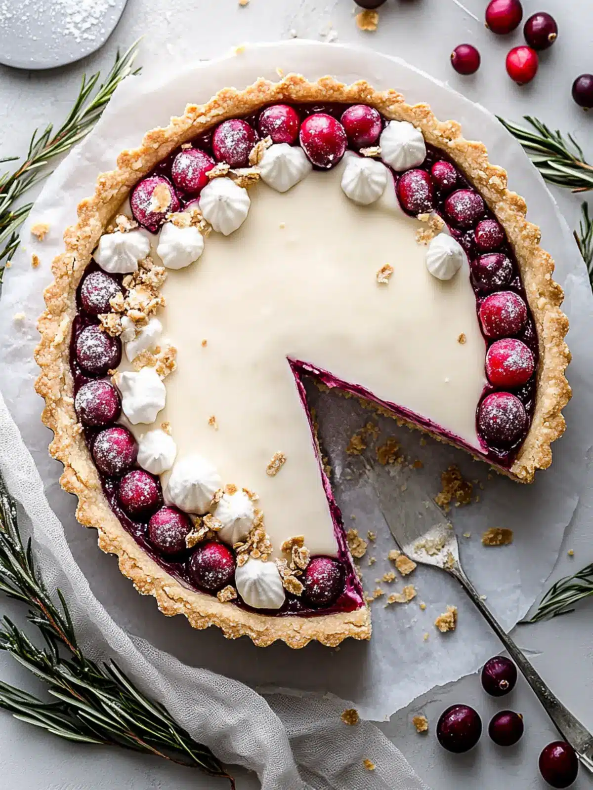 Decadent No-Bake White Chocolate Cranberry Tart Delight 3 White Chocolate Cranberry Tart