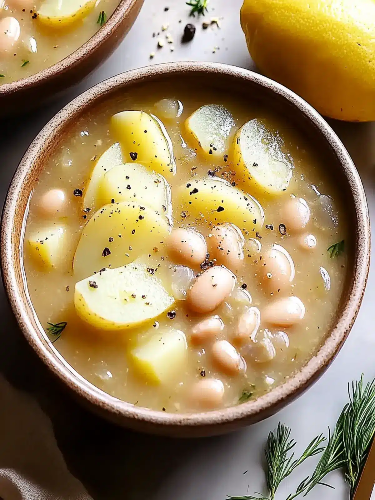 Lemony White Bean & Potato Soup for Quick Comfort Cooking 4 Lemony White Bean & Potato Soup