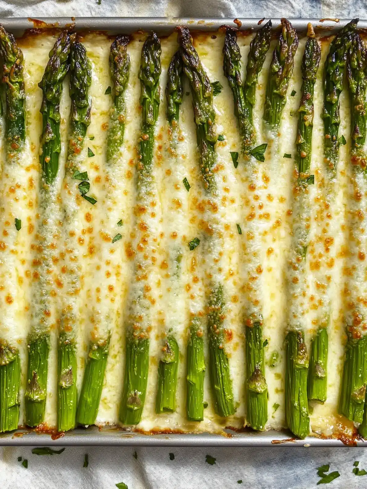 Irresistibly Cheesy Baked Asparagus - A Kid-Approved Favorite 3 Cheesy Baked Asparagus