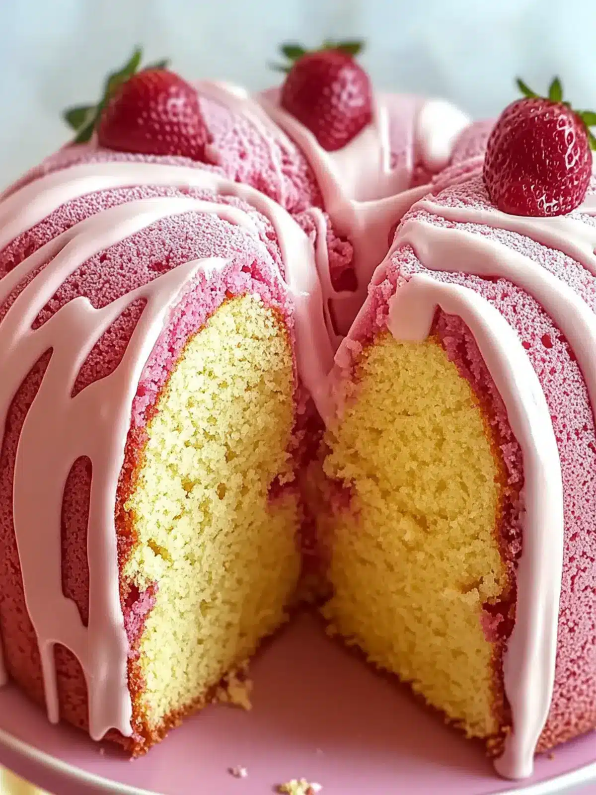 Irresistibly Soft Strawberry Milkshake Pound Cake Recipe 2 Strawberry Milkshake Pound Cake