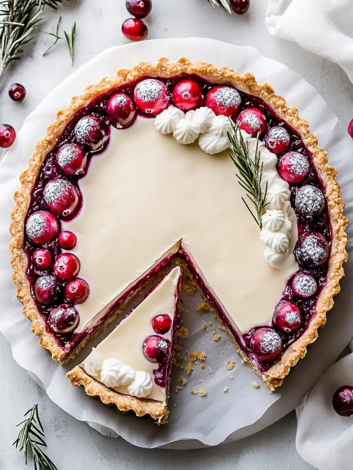 Decadent No-Bake White Chocolate Cranberry Tart Delight 4 White Chocolate Cranberry Tart