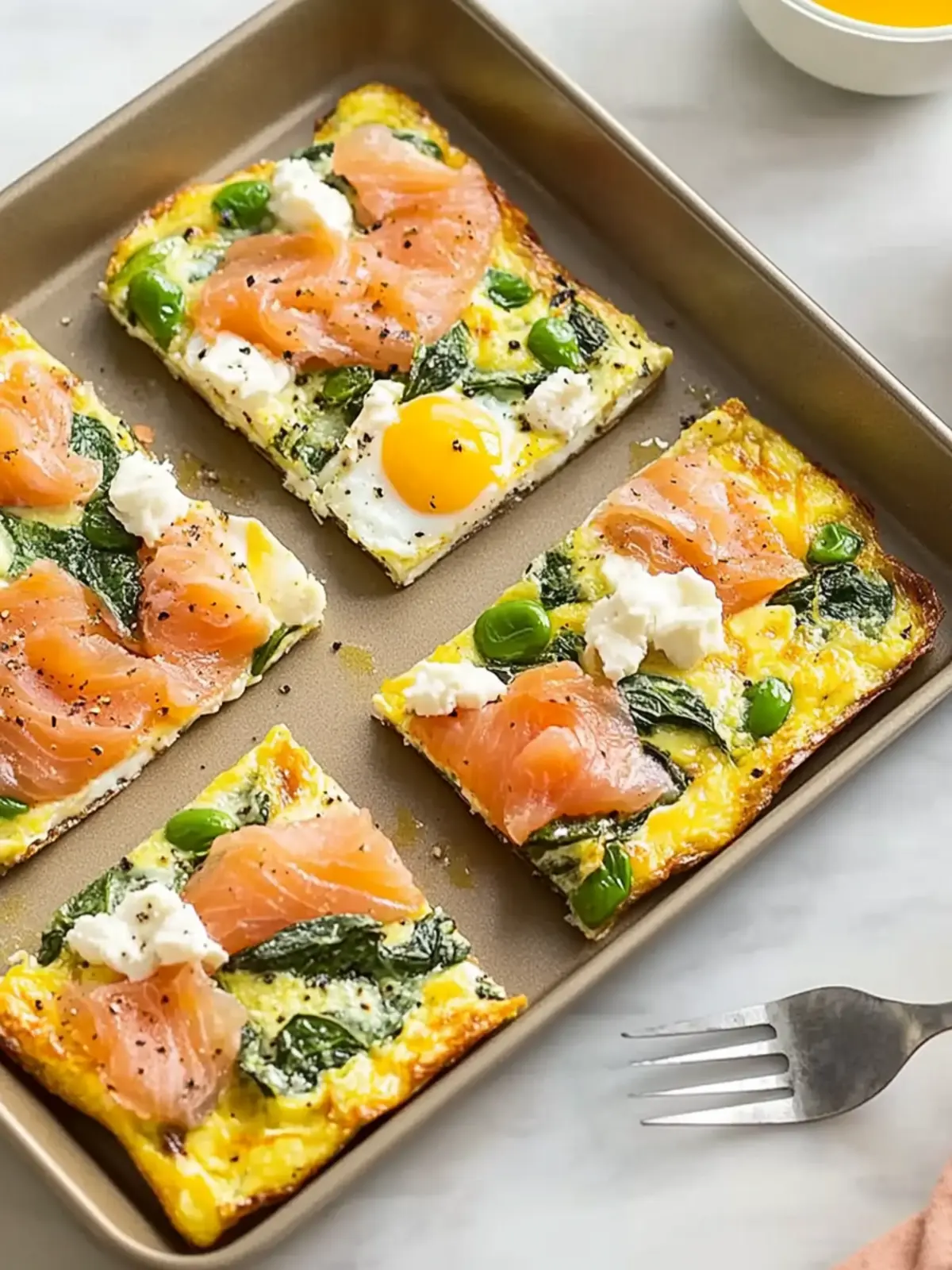 Smoked Salmon & Goat Cheese Sheet-Pan Eggs for a Cozy Brunch 2 Smoked Salmon & Goat Cheese Sheet-Pan Eggs