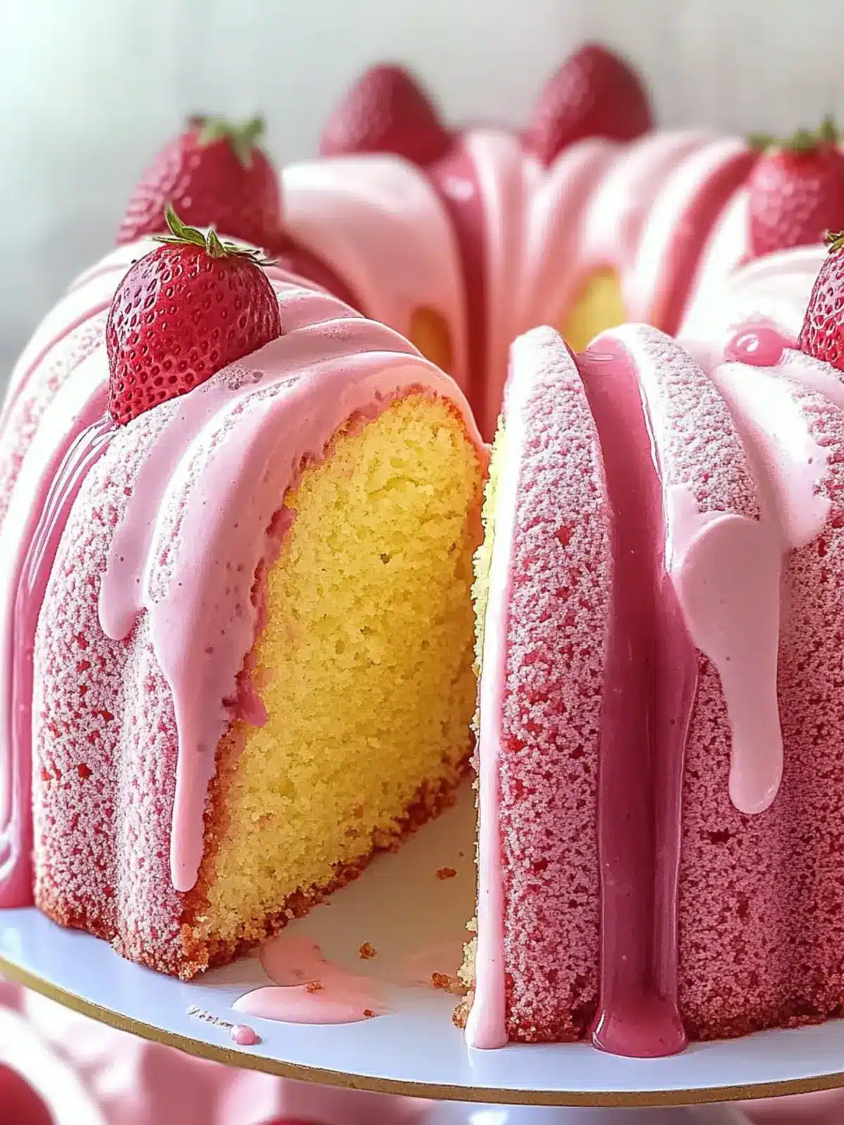 Irresistibly Soft Strawberry Milkshake Pound Cake Recipe 4 Strawberry Milkshake Pound Cake