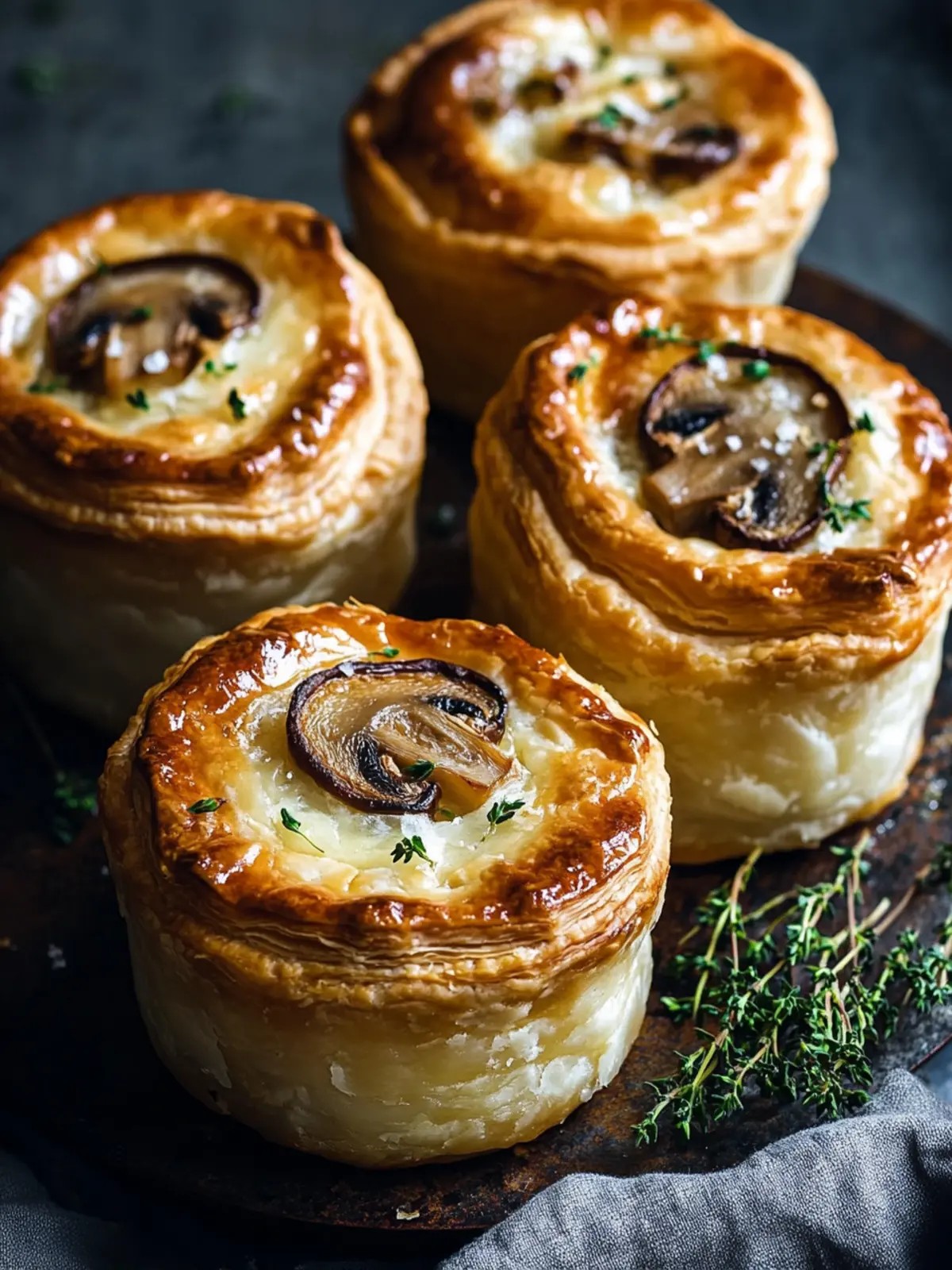Irresistible Mini Mushroom & Gruyère Pot Pies for Cozy Nights 2 Mini Mushroom & Gruyère Pot Pies