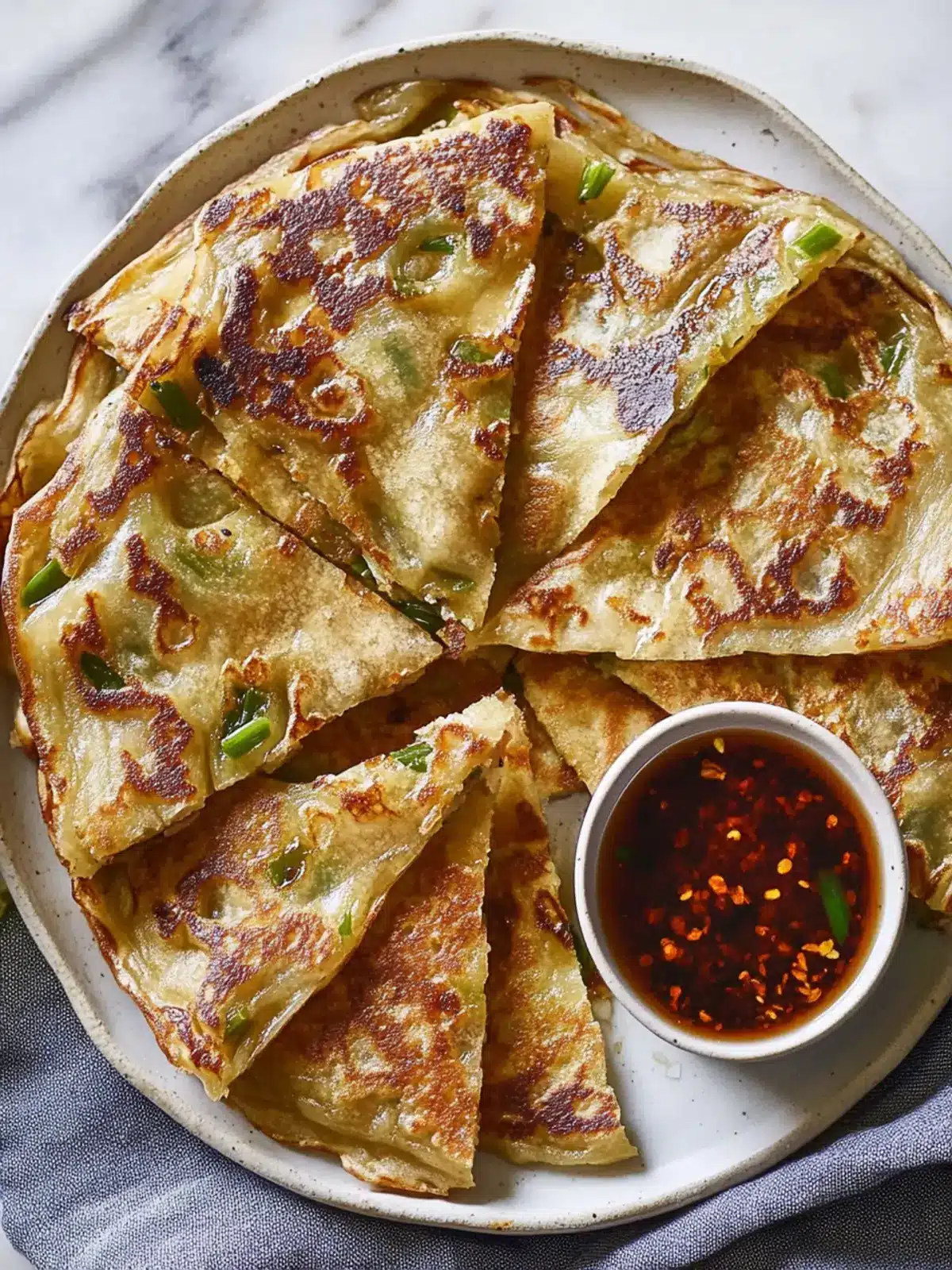 Extra-Flaky Scallion Pancakes: A Crispy Treat for Everyone 2 Extra-Flaky Scallion Pancakes