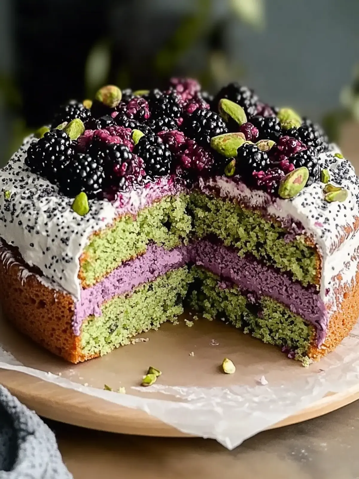 Moist Pistachio and Blackberry Olive Oil Cake to Impress 3 Pistachio and Blackberry Olive Oil Cake
