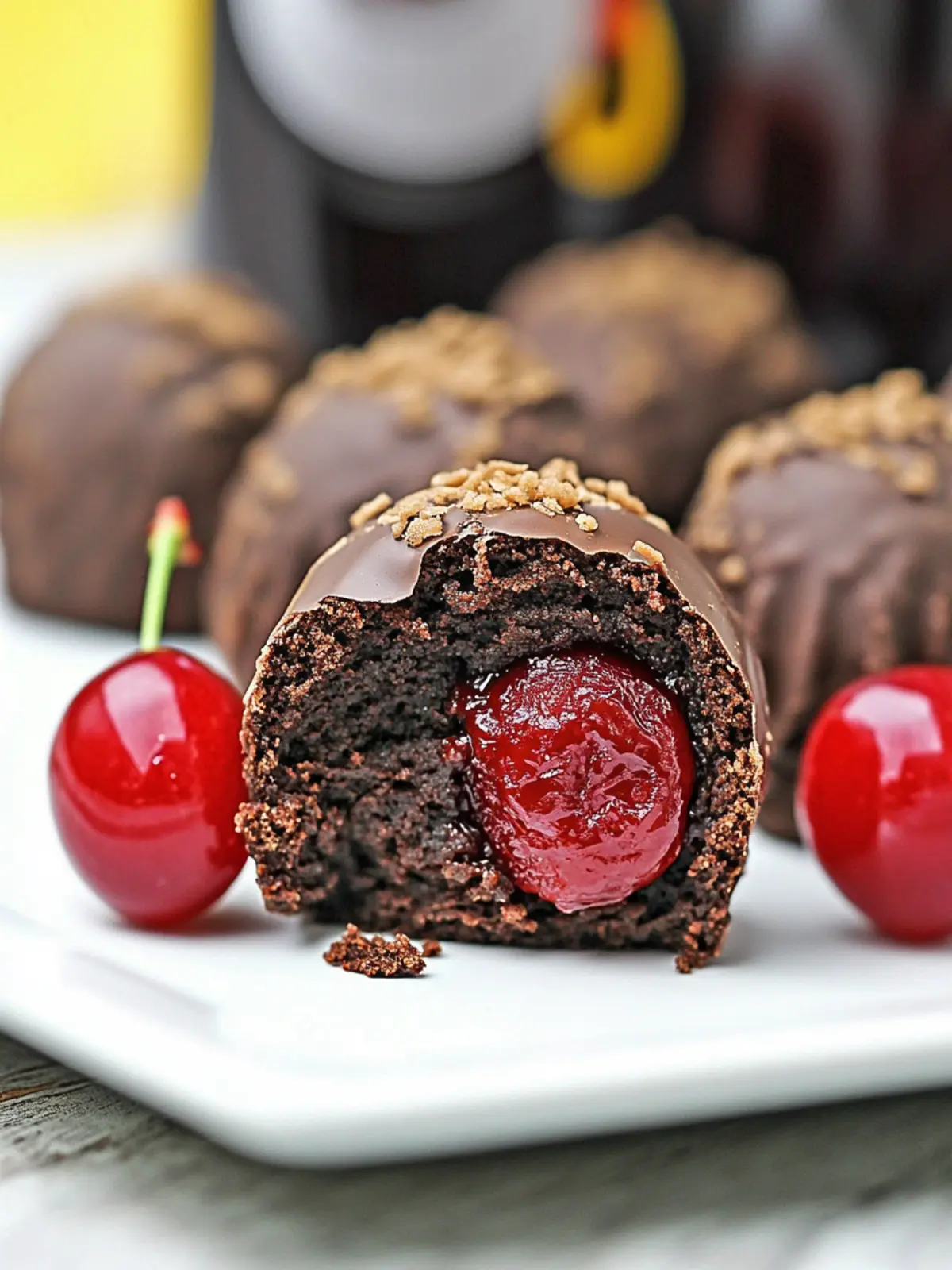 Chocolate Brownie Cherry Bombs with Crown Royal Twist 2 Chocolate Brownie Cherry Bombs