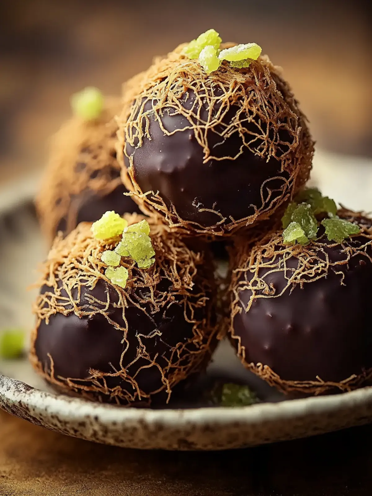 Indulge in Luxurious Dubai Chocolate Balls with Pistachio Bliss 4 Luxurious Dubai Chocolate Balls