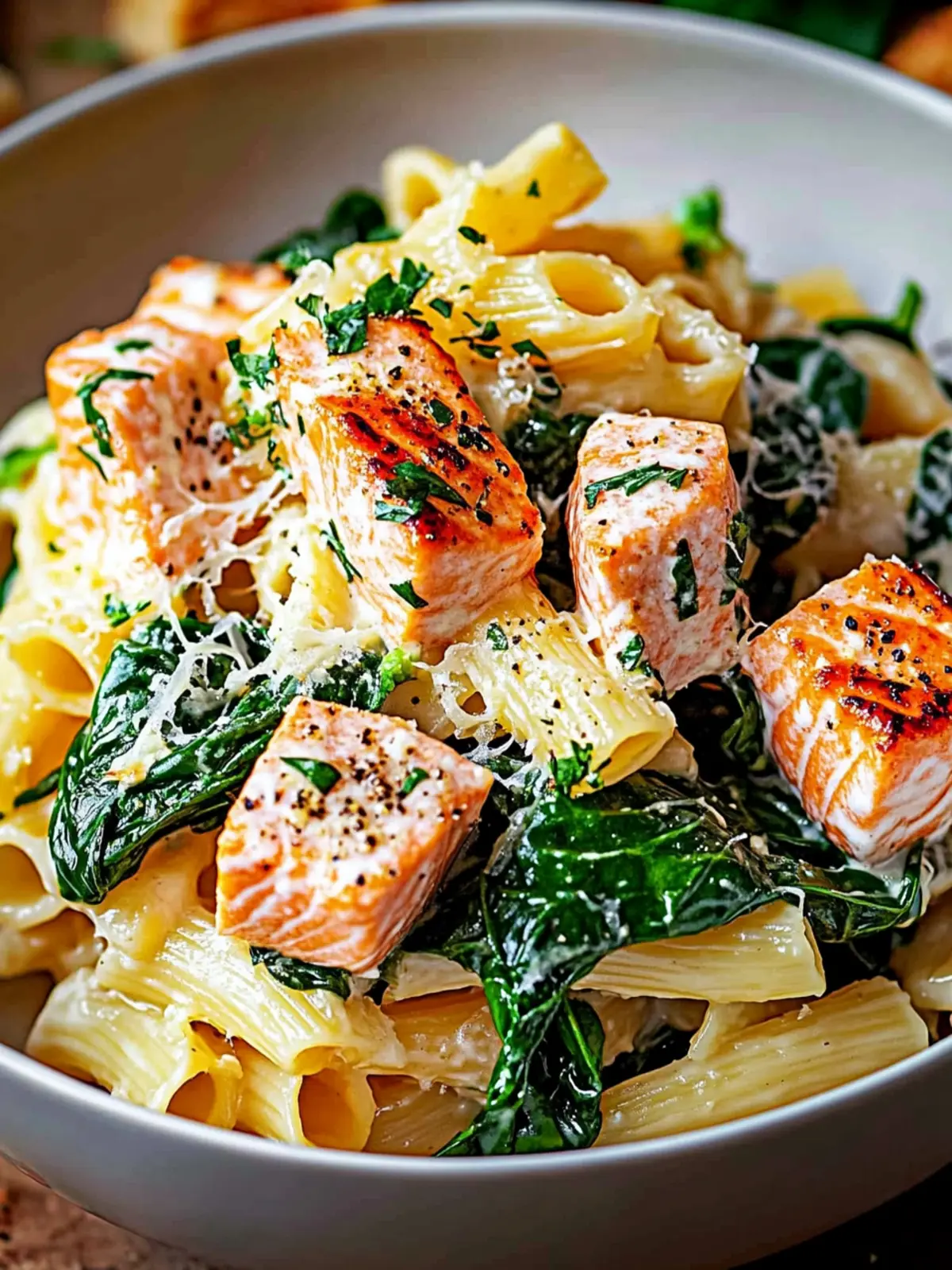 Delicious Salmon Spinach Pasta in Under 30 Minutes 4 Salmon Spinach Pasta