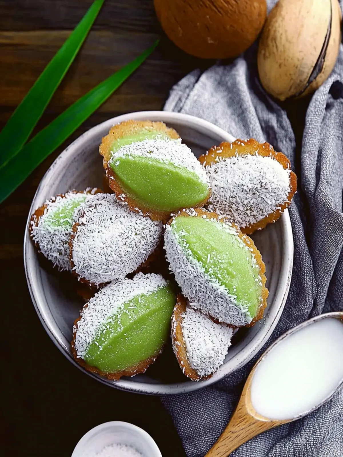 Pandan Coconut Madeleines: A Tropical Delight to Savor 3 Pandan Coconut Madeleines
