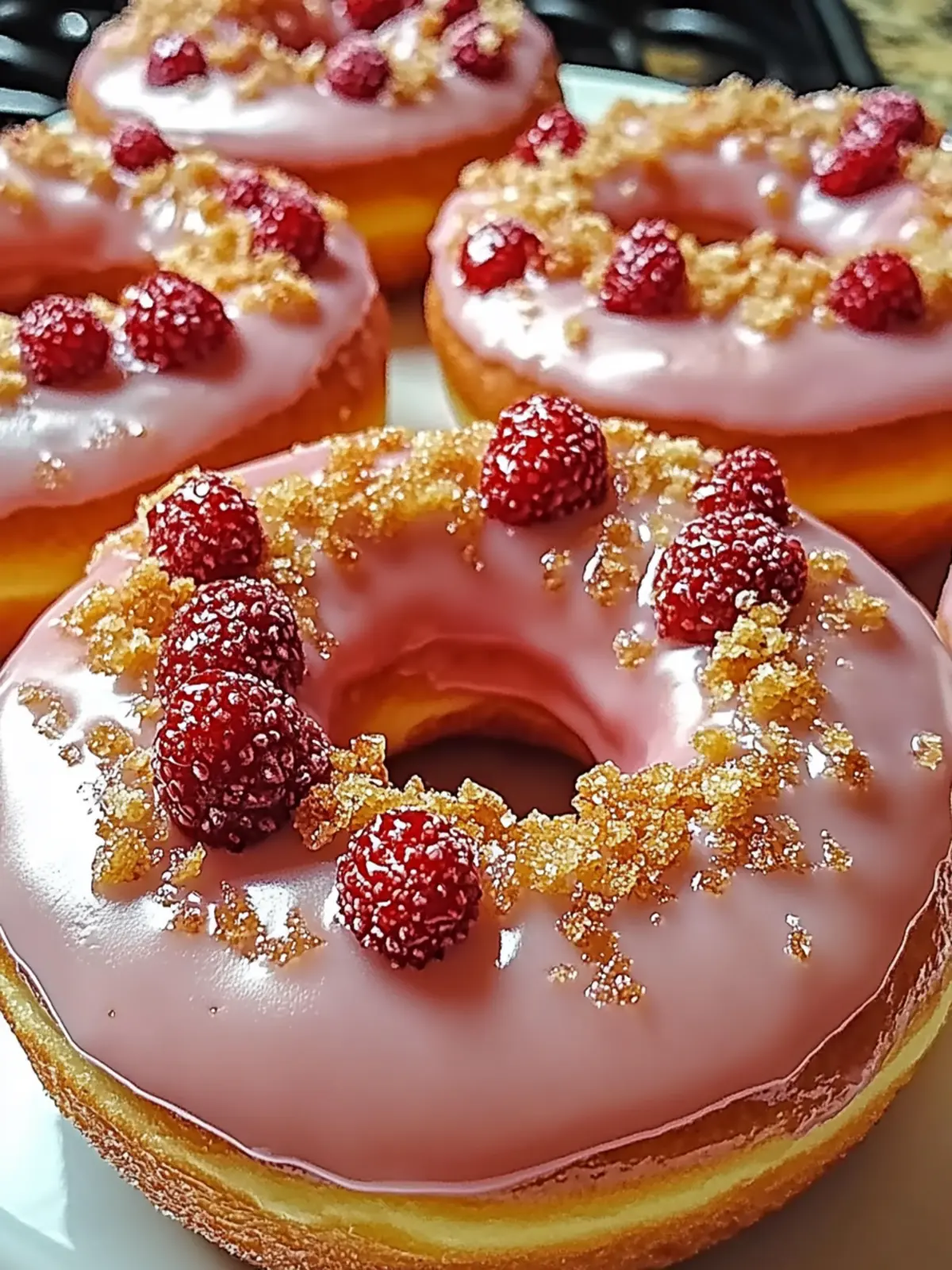 Glazed Strawberry Crunch Donuts You Can't Resist Baking Today 2 Glazed Strawberry Crunch Donuts