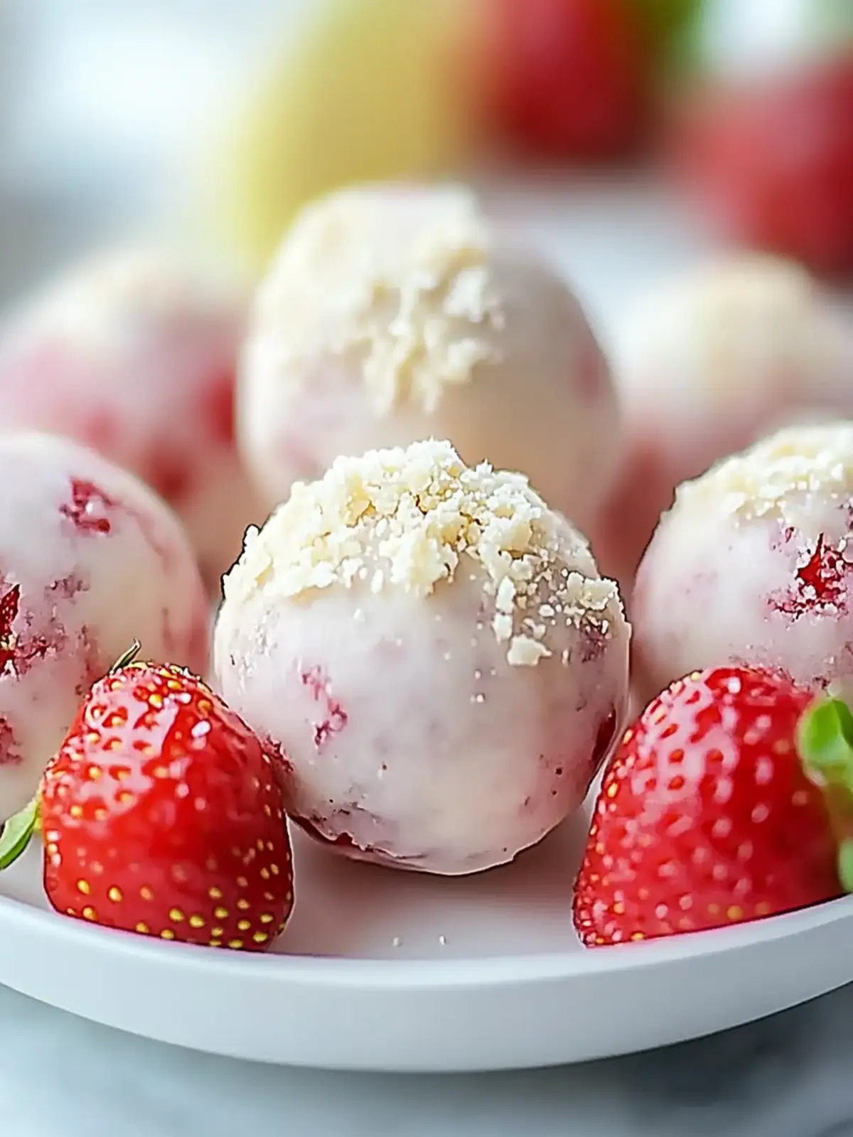 Delicious Strawberry Cheesecake Protein Balls for Healthy Snacking 2 Strawberry Cheesecake Protein Balls