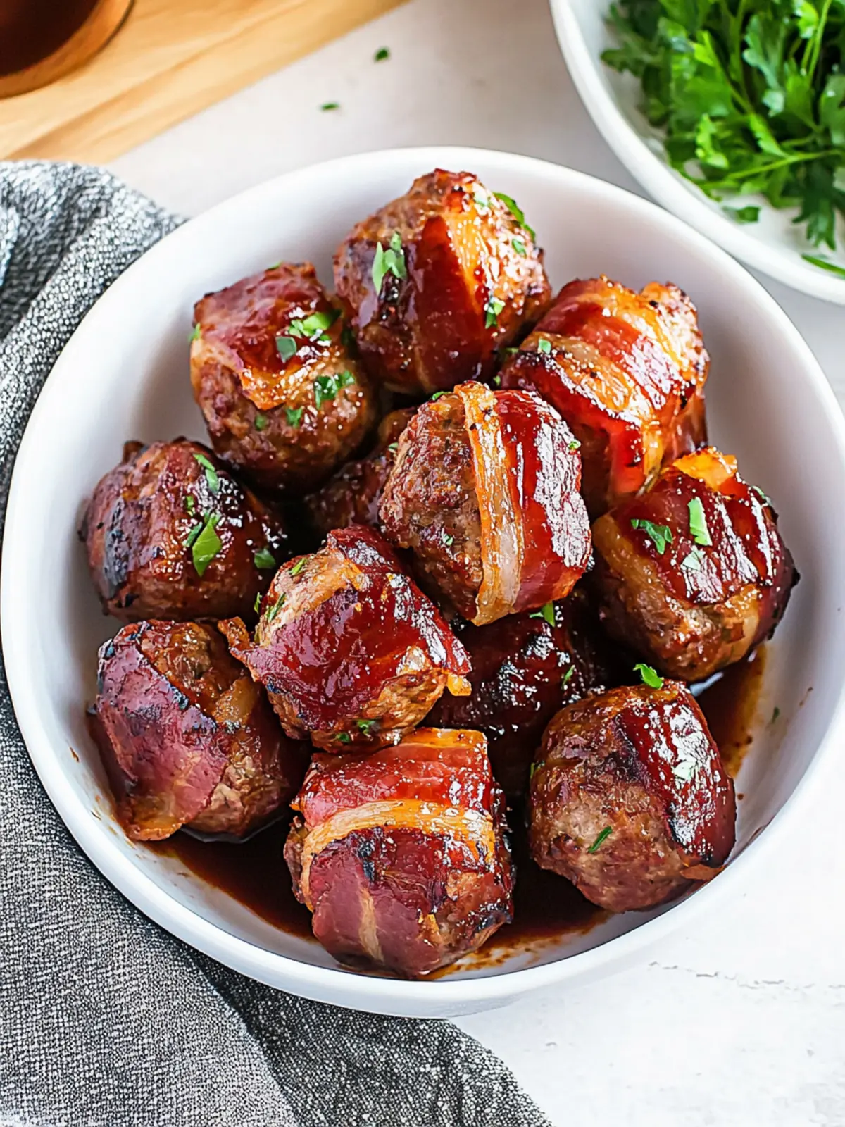 BBQ Bacon Wrapped Meatballs: Your New Game Day Essential 4 BBQ Bacon Wrapped Meatballs