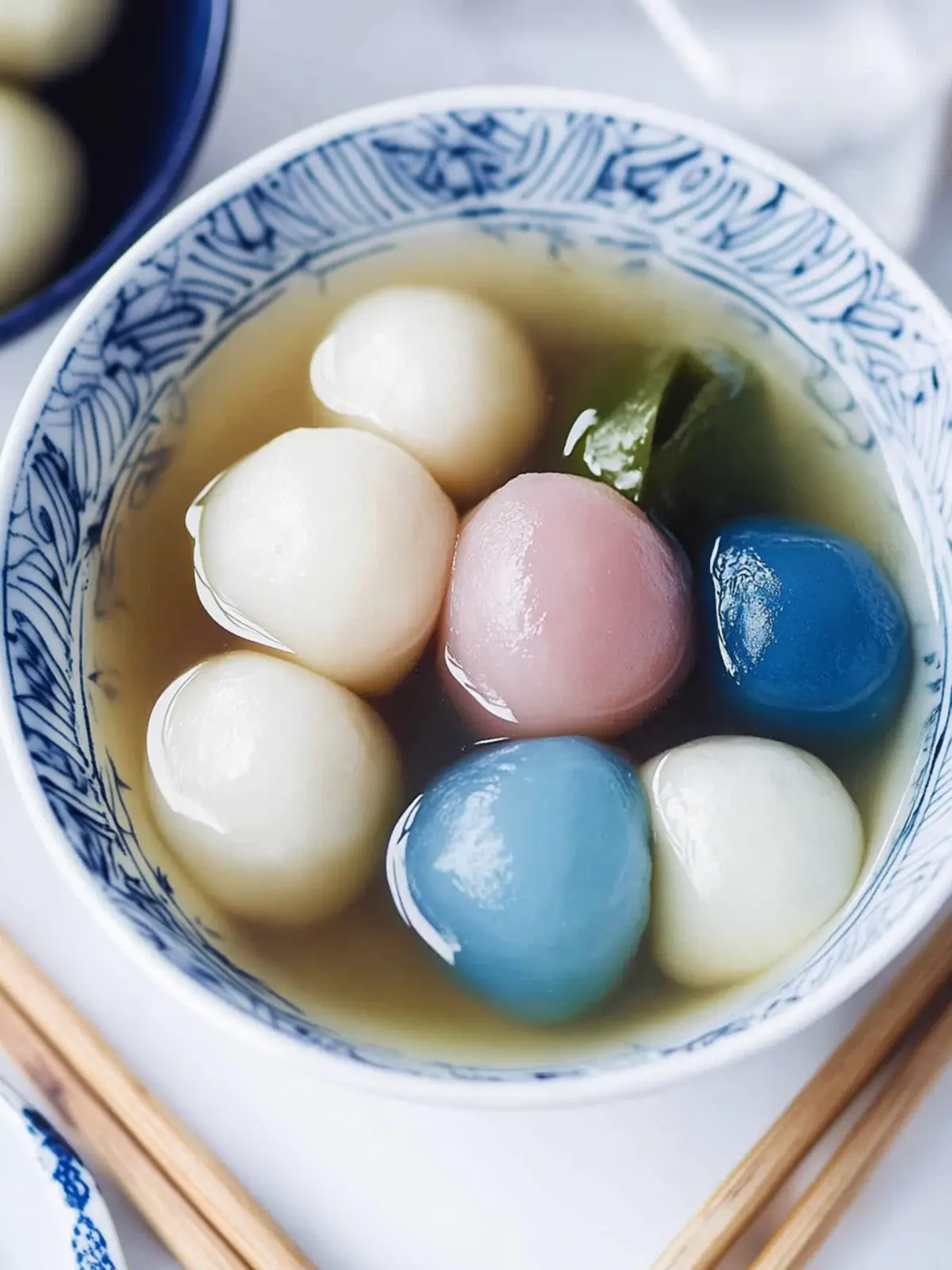 Delicious Glutinous Rice Balls (Tang Yuan) in Sweet Broth 2 Glutinous Rice Balls (Tang Yuan)