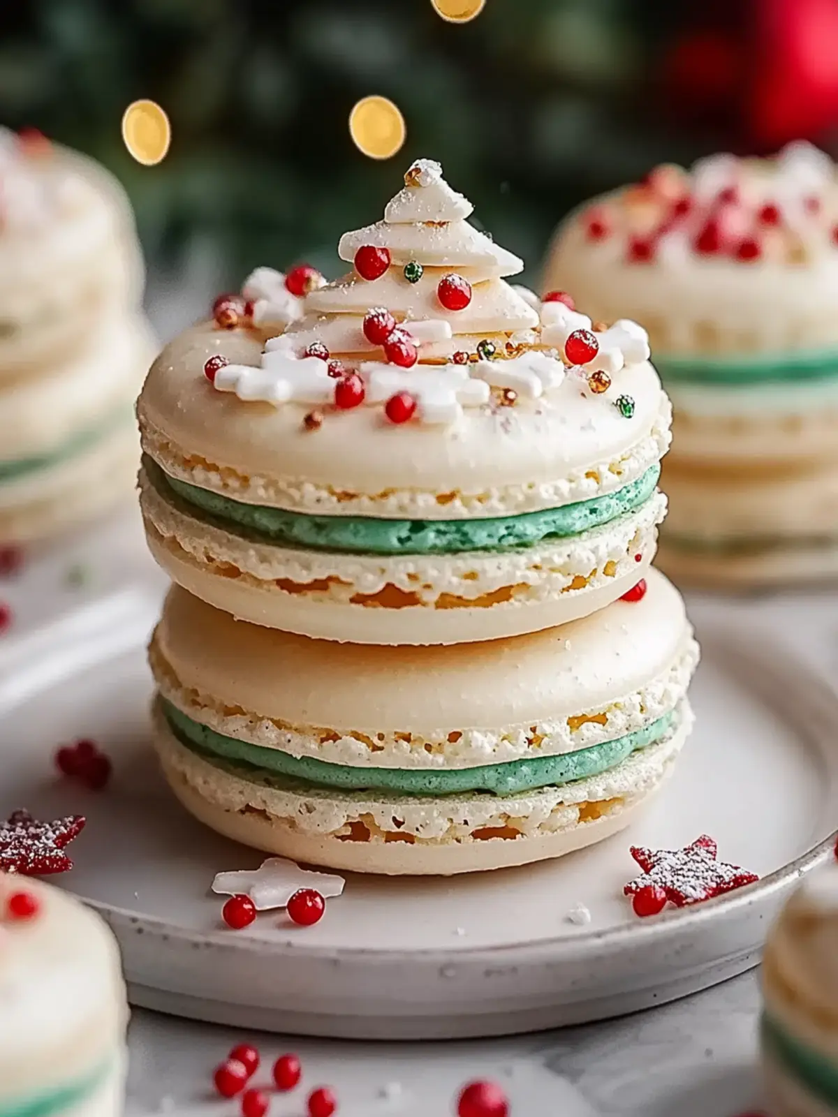 Deliciously Festive Christmas Tree Cake Macarons You’ll Love 2 Christmas Tree Cake Macarons