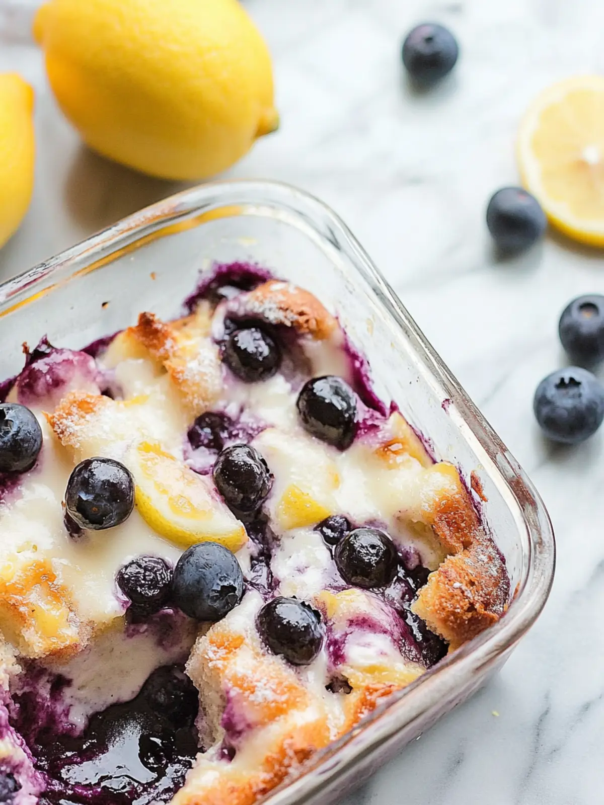 Lemon Blueberry Bread Pudding: A Bright Brunch Delight 3 Lemon Blueberry Bread Pudding