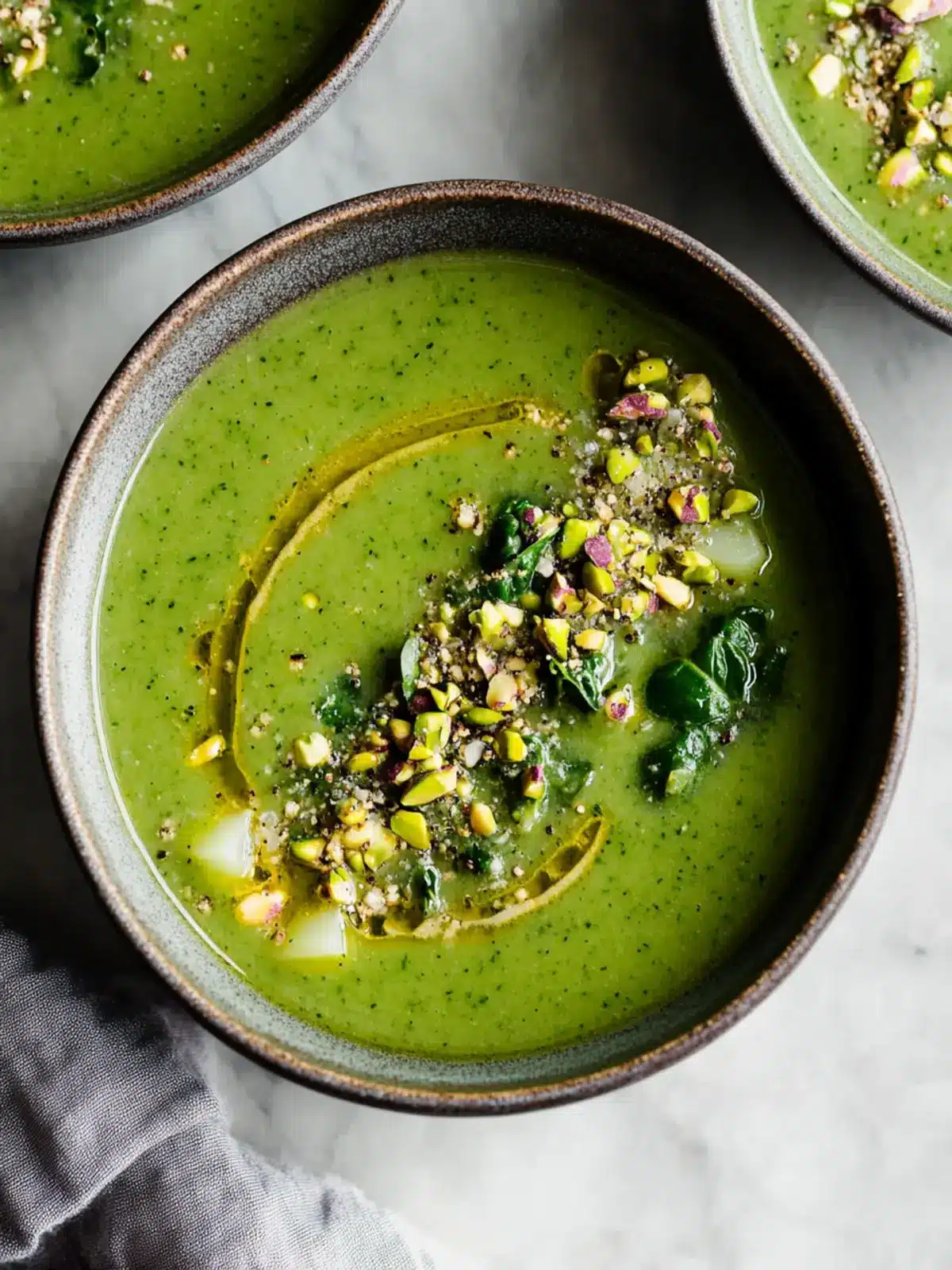 Spinach Potato Soup with Pistachio Gremolata for Summer Bliss 4 Spinach Potato Soup with Pistachio Gremolata