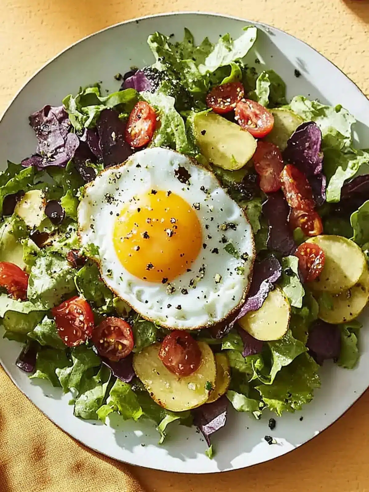 Energizing Breakfast Salad with Egg for a Fresh Start 5 Breakfast Salad with Egg