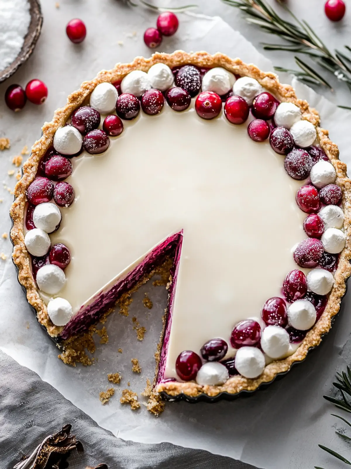 Decadent No-Bake White Chocolate Cranberry Tart Delight 5 White Chocolate Cranberry Tart