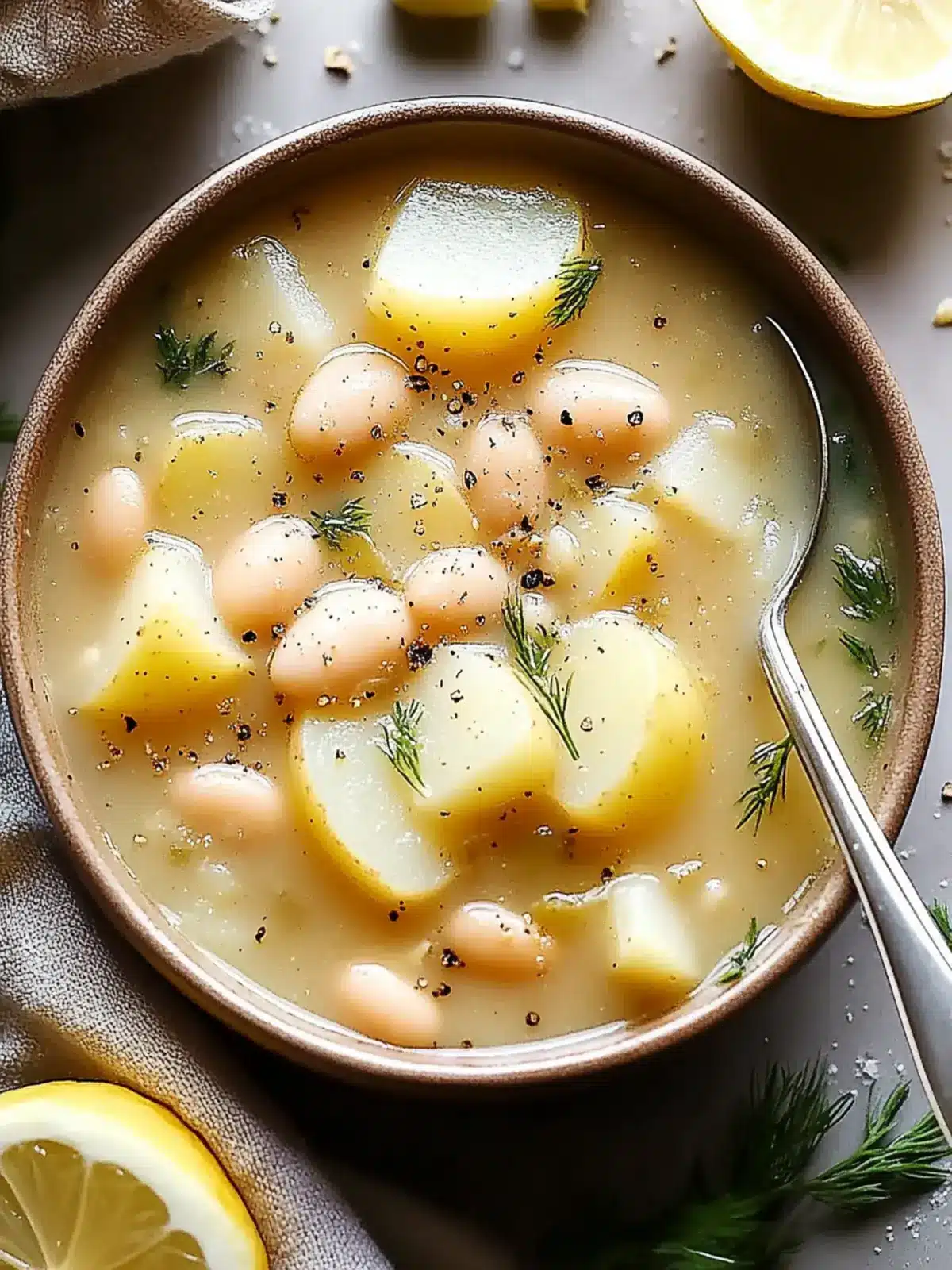 Lemony White Bean & Potato Soup for Quick Comfort Cooking 2 Lemony White Bean & Potato Soup