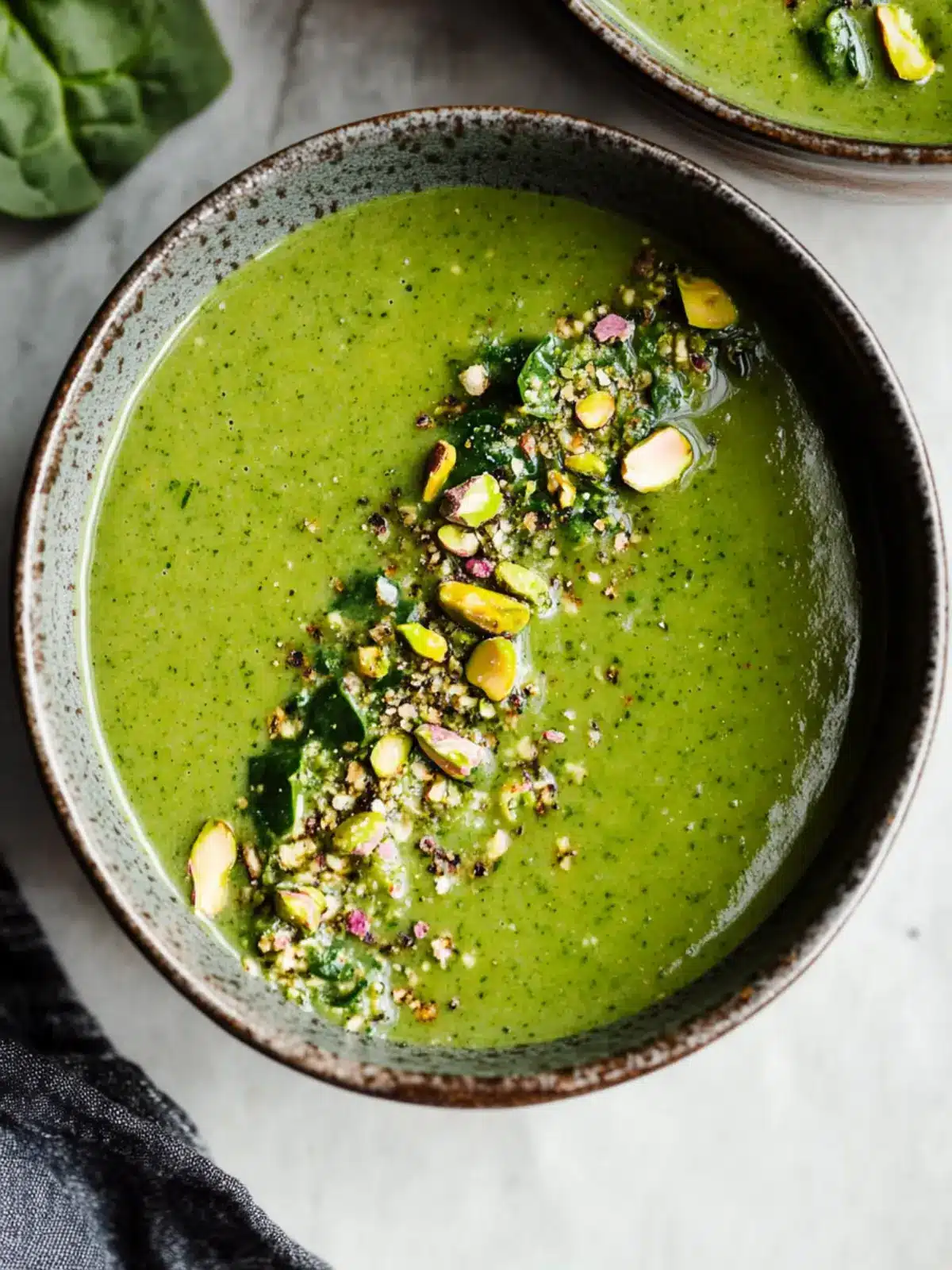 Spinach Potato Soup with Pistachio Gremolata for Summer Bliss 2 Spinach Potato Soup with Pistachio Gremolata