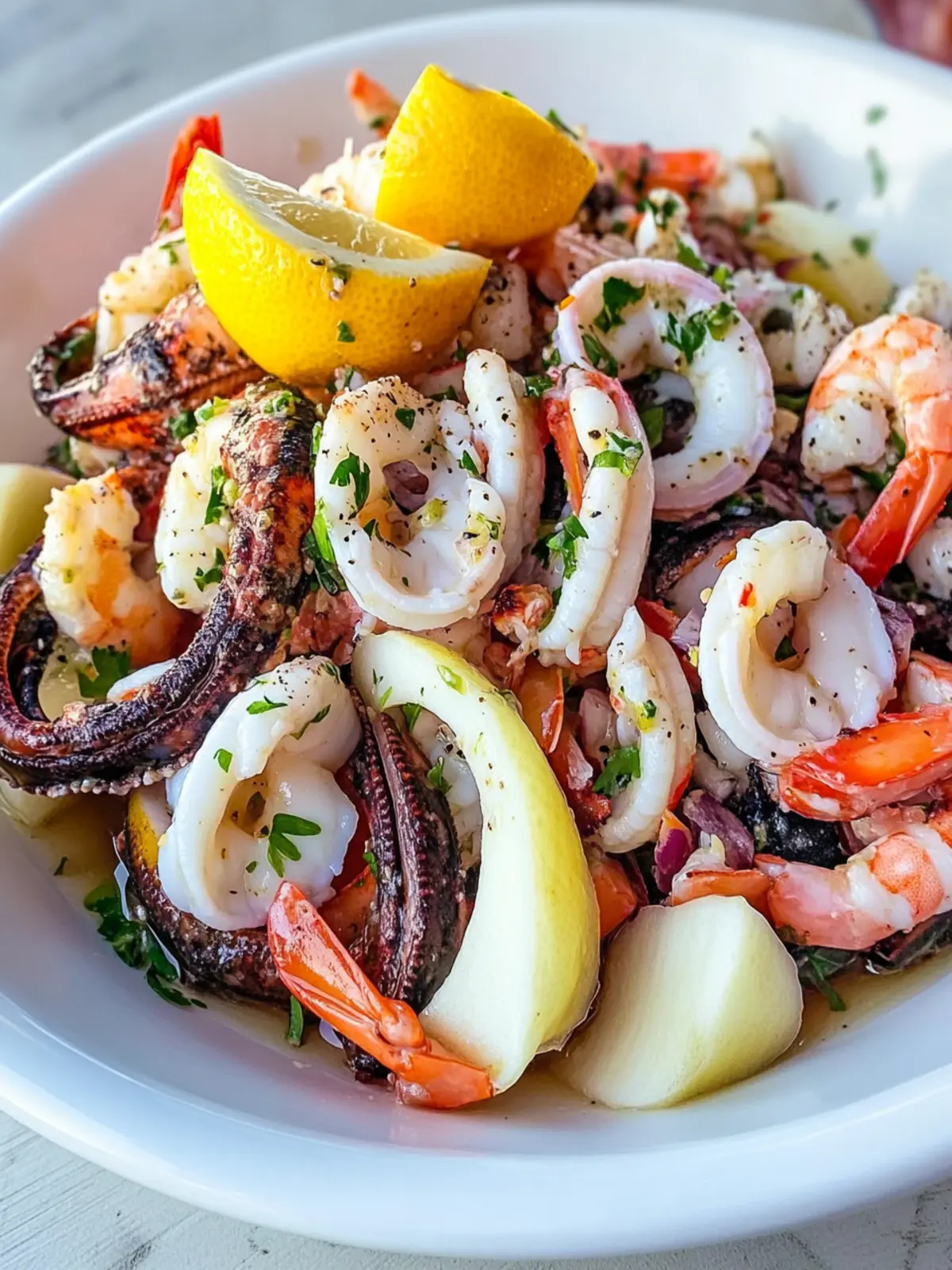 Fresh Italian Seafood Salad That Dazzles Your Taste Buds 4 Seafood Salad