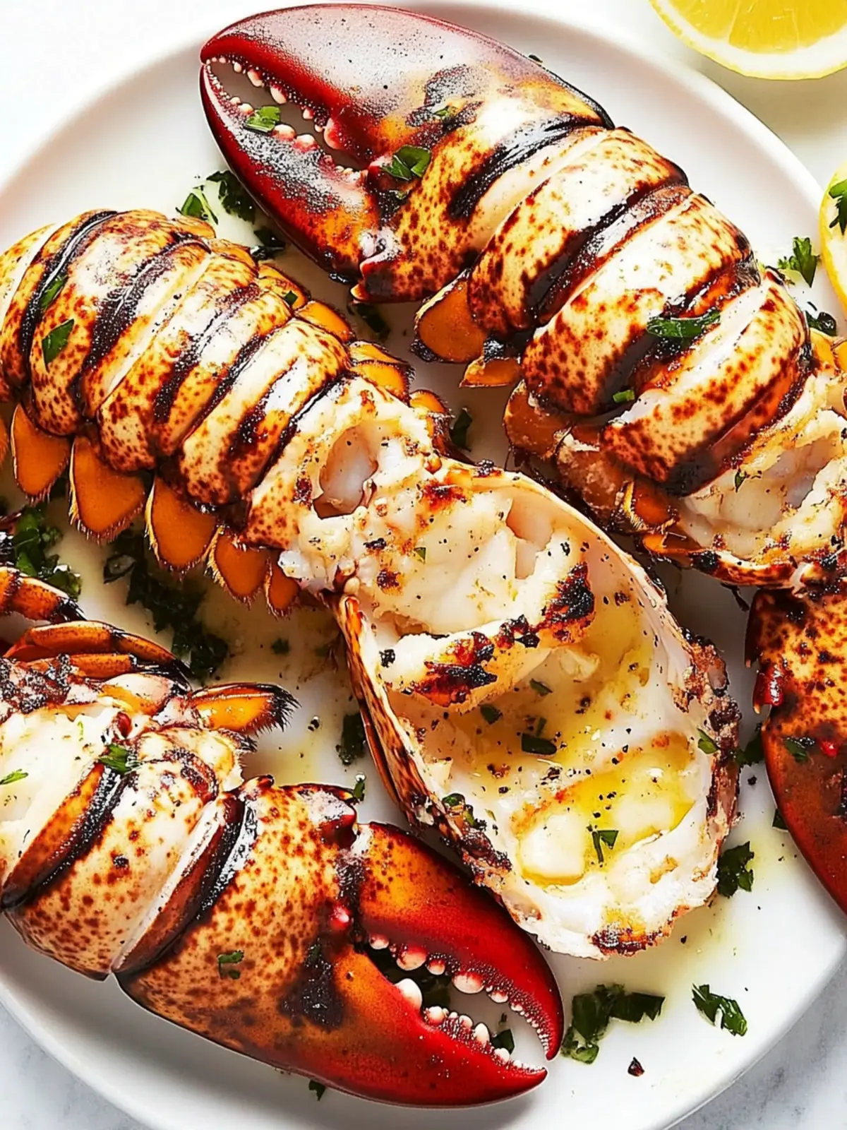 Grilled Lobster Tail in Garlic Butter: Romantic Made Easy 2 Grilled Lobster Tail