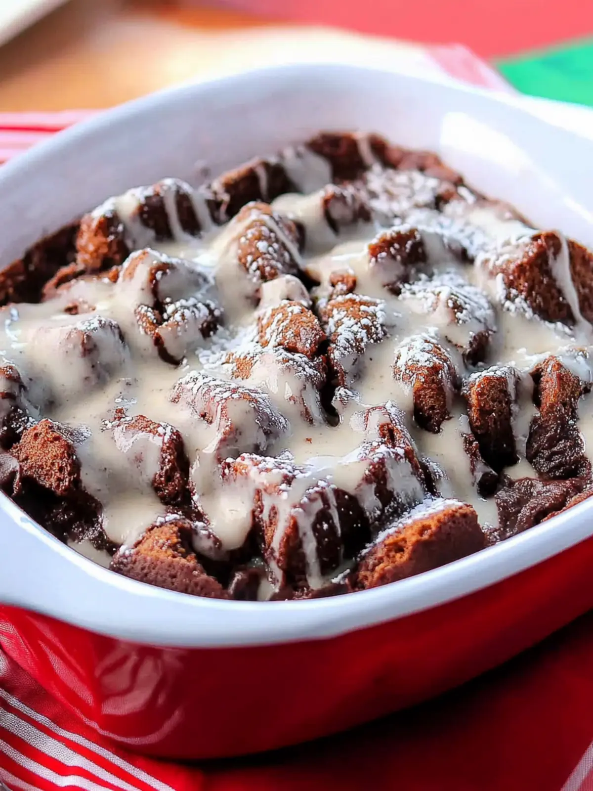 Decadent Peppermint Chocolate Bread Pudding to Warm Your Heart 5 Peppermint Chocolate Bread Pudding