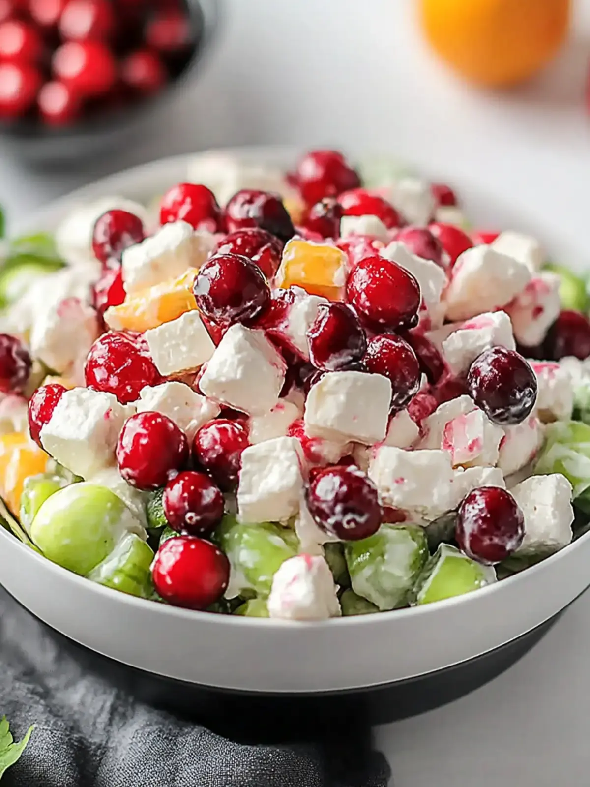 Delicious Cranberry Salad with Honeycrisp Apples and Yogurt Dressing 4 Cranberry Salad