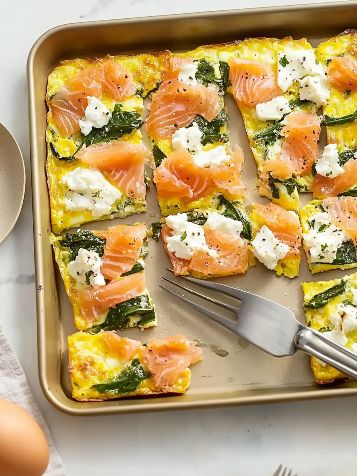 Smoked Salmon & Goat Cheese Sheet-Pan Eggs for a Cozy Brunch 3 Smoked Salmon & Goat Cheese Sheet-Pan Eggs