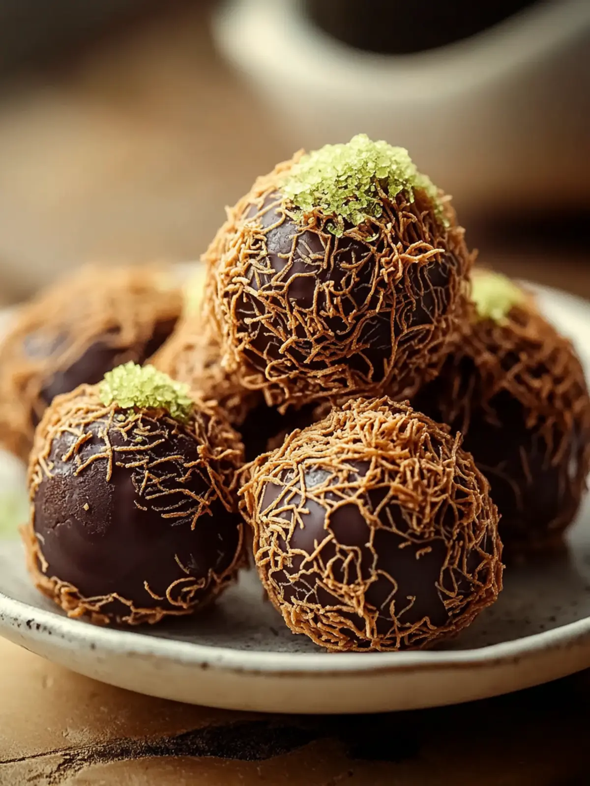 Indulge in Luxurious Dubai Chocolate Balls with Pistachio Bliss 2 Luxurious Dubai Chocolate Balls