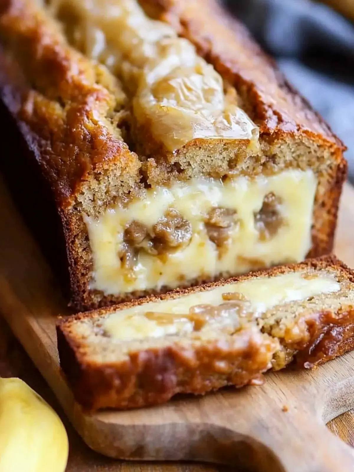 Cheese-Filled Banana Bread That's Fluffy and Irresistible 2 Cheese-Filled Banana Bread