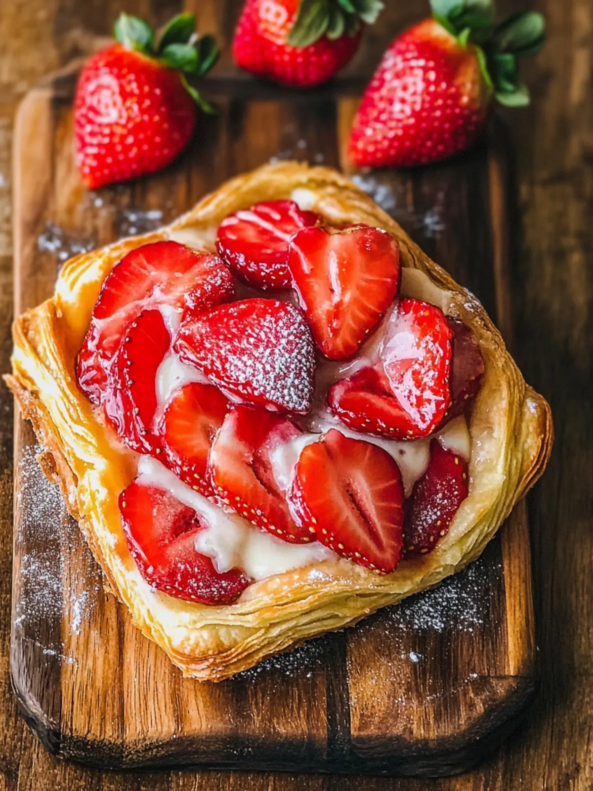 Irresistible Strawberry Danish with Creamy Filling Delight 3 Strawberry Danish