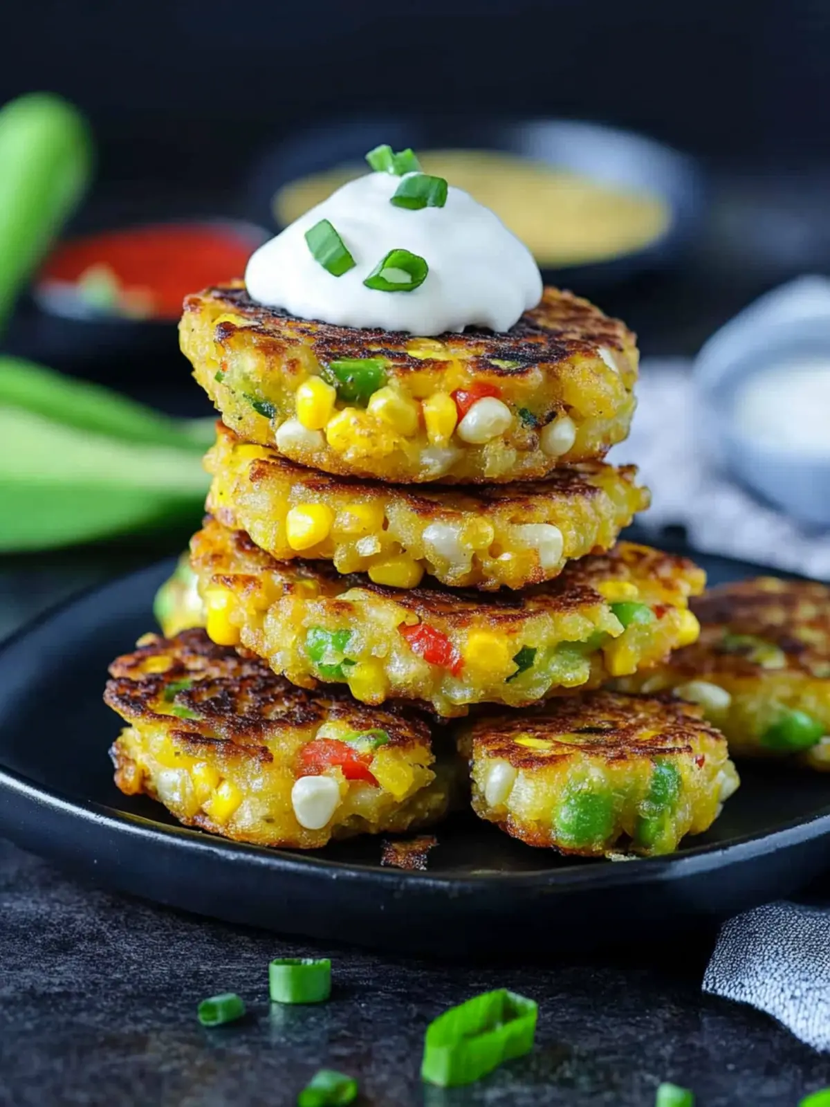 Crispy Vegan Corn Fritters Ready in Just 25 Minutes! 3 Crispy Vegan Corn Fritters