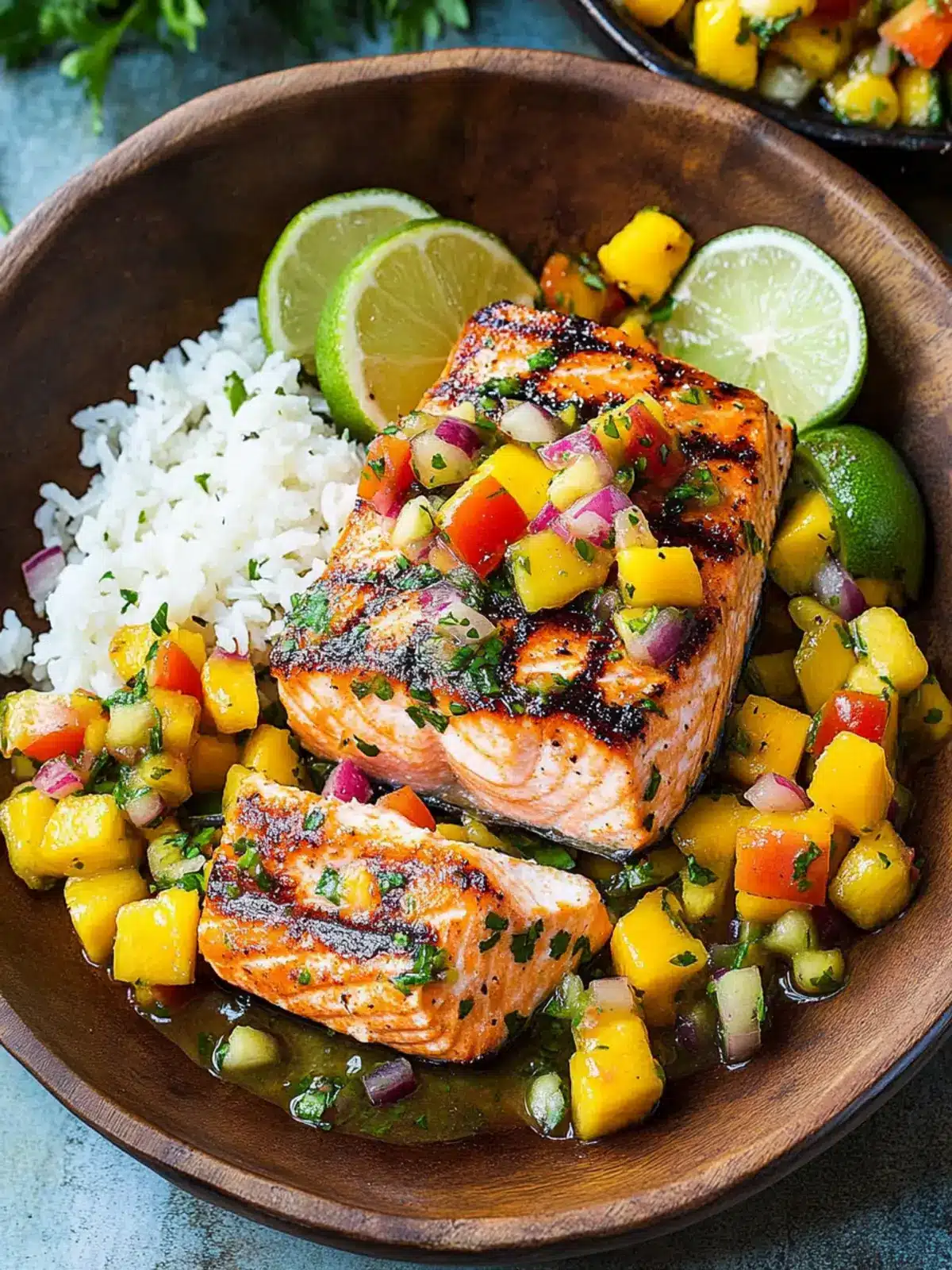 Grilled Salmon with Mango Salsa for a Summer Feast 2 Grilled Salmon with Mango Salsa