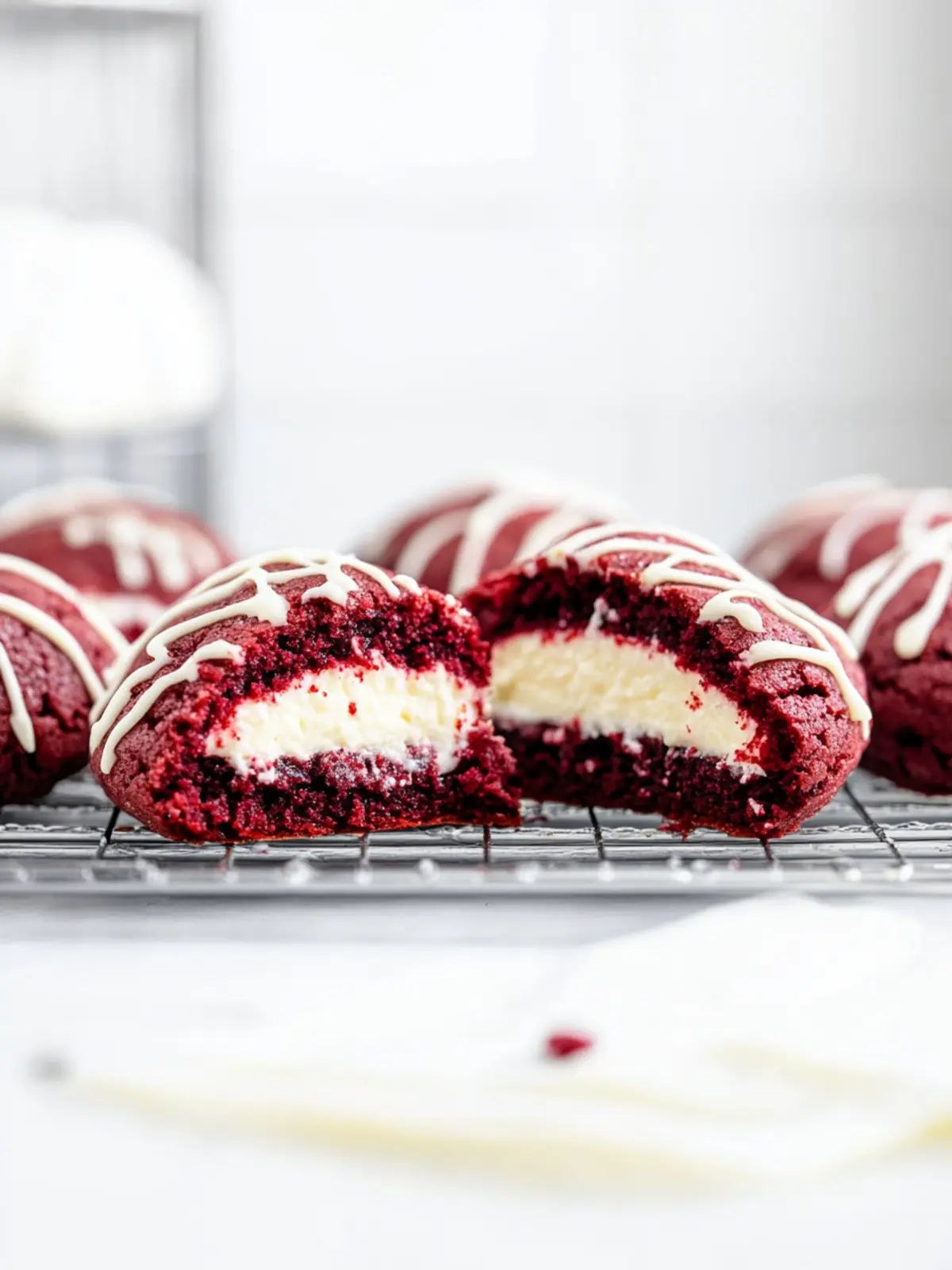 Irresistible Red Velvet Cheesecake Cookies You Must Try! 2 Red Velvet Cheesecake Cookies