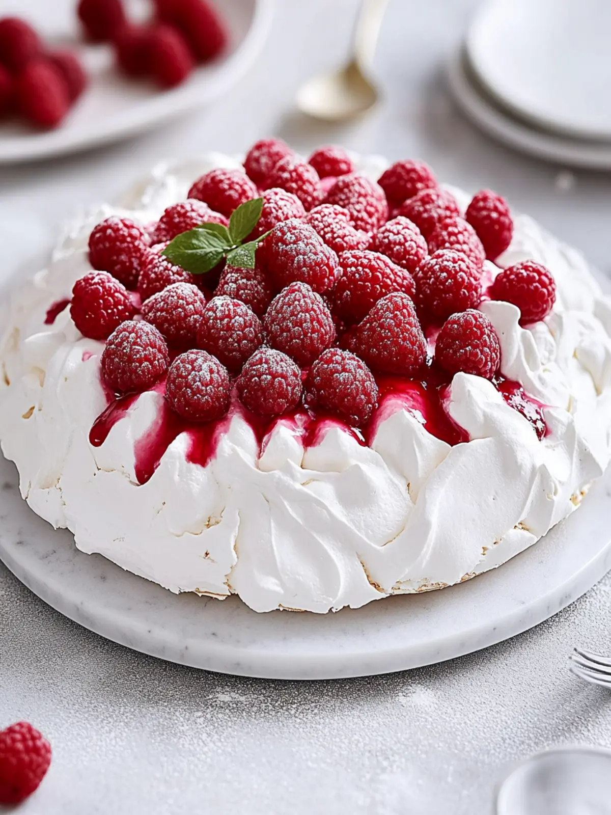 Heavenly Raspberry Pavlova with Swiss Meringue Delight 3 Raspberry Pavlova with Swiss Meringue