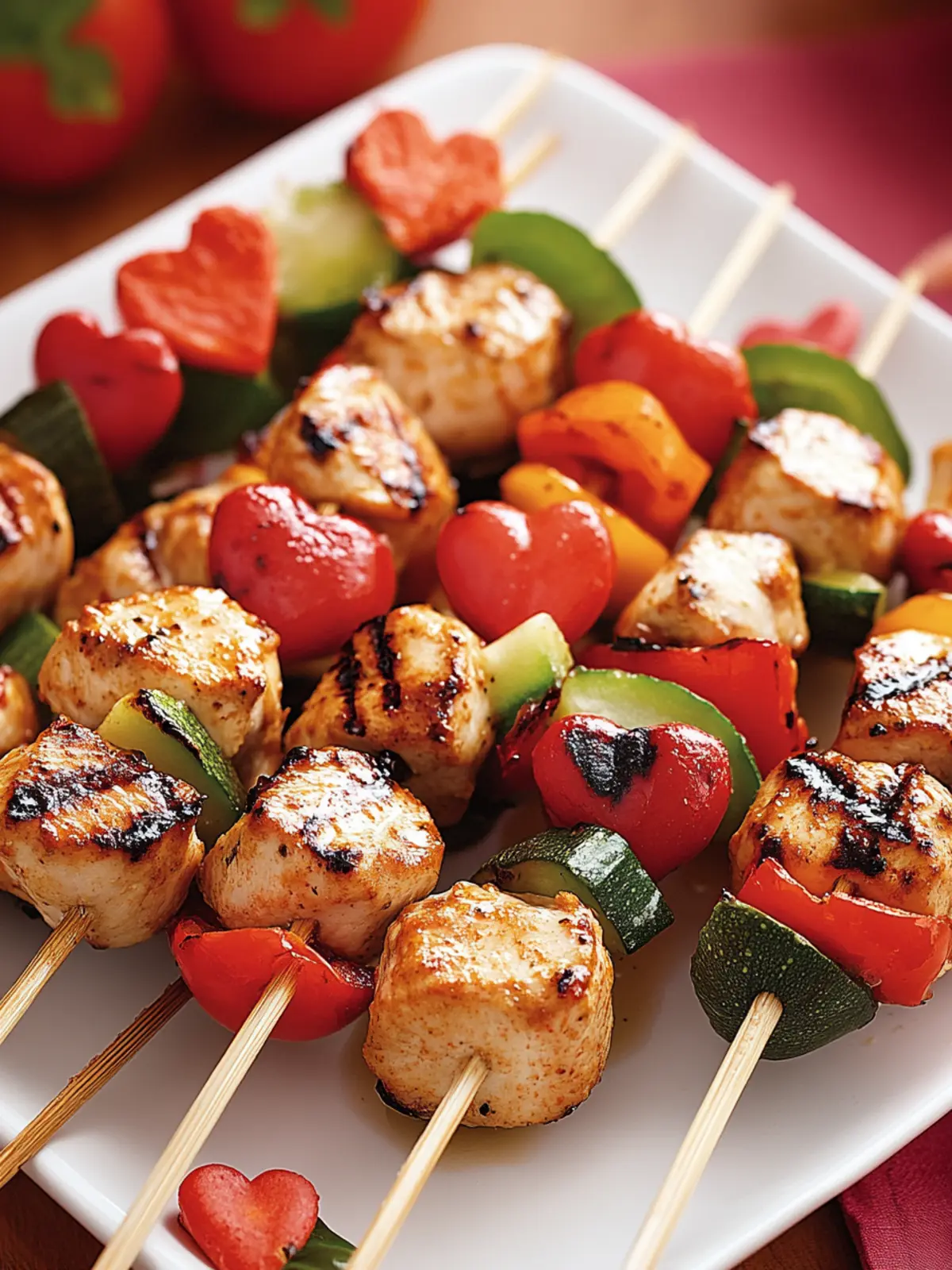 Savor These Valentine’s Day Chicken and Veggie Skewers 4 Valentine’s Day Chicken and Veggie Skewers